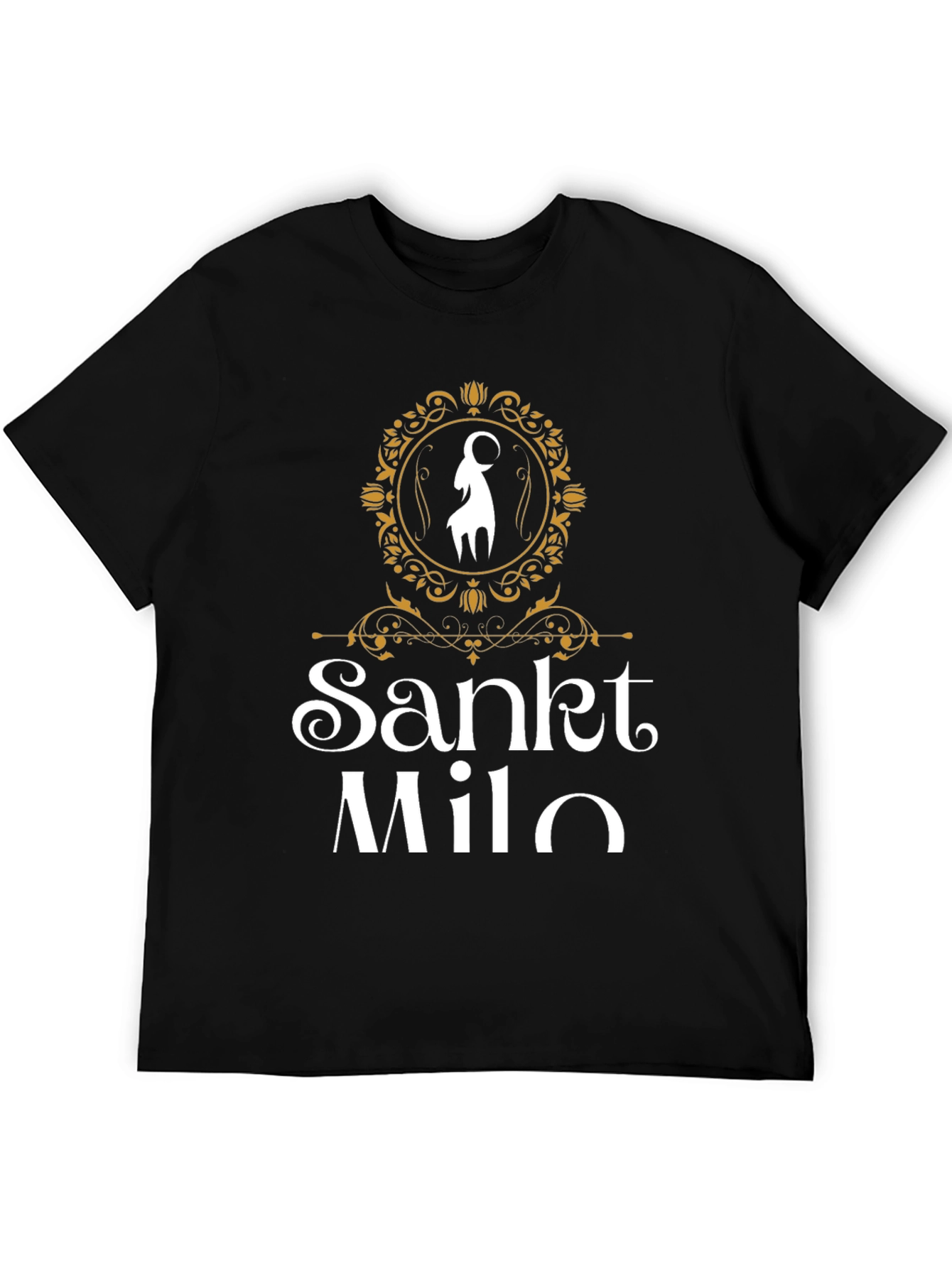 Black Sankt Milo Black Graphic Tee view 5