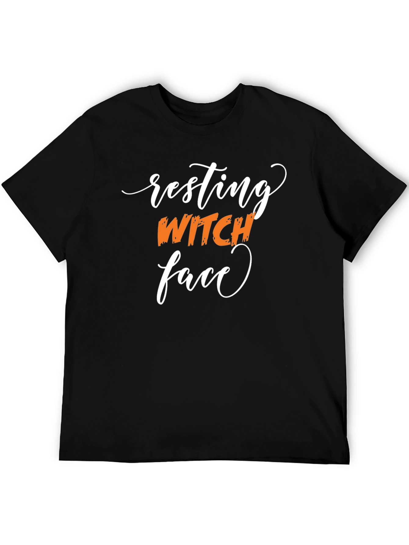 Black Resting Witch Face Black Tee view 5