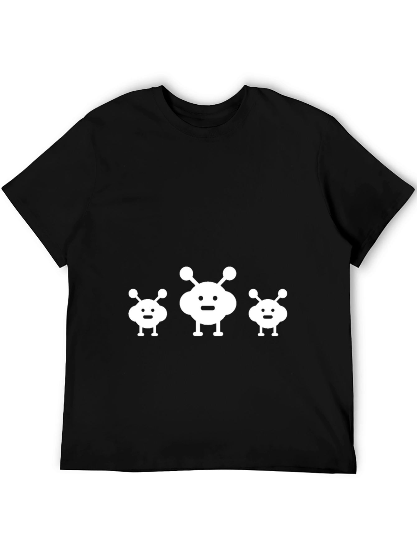 Black Alien Family Graphic Tee - Black Cotton T-Shirt view 5