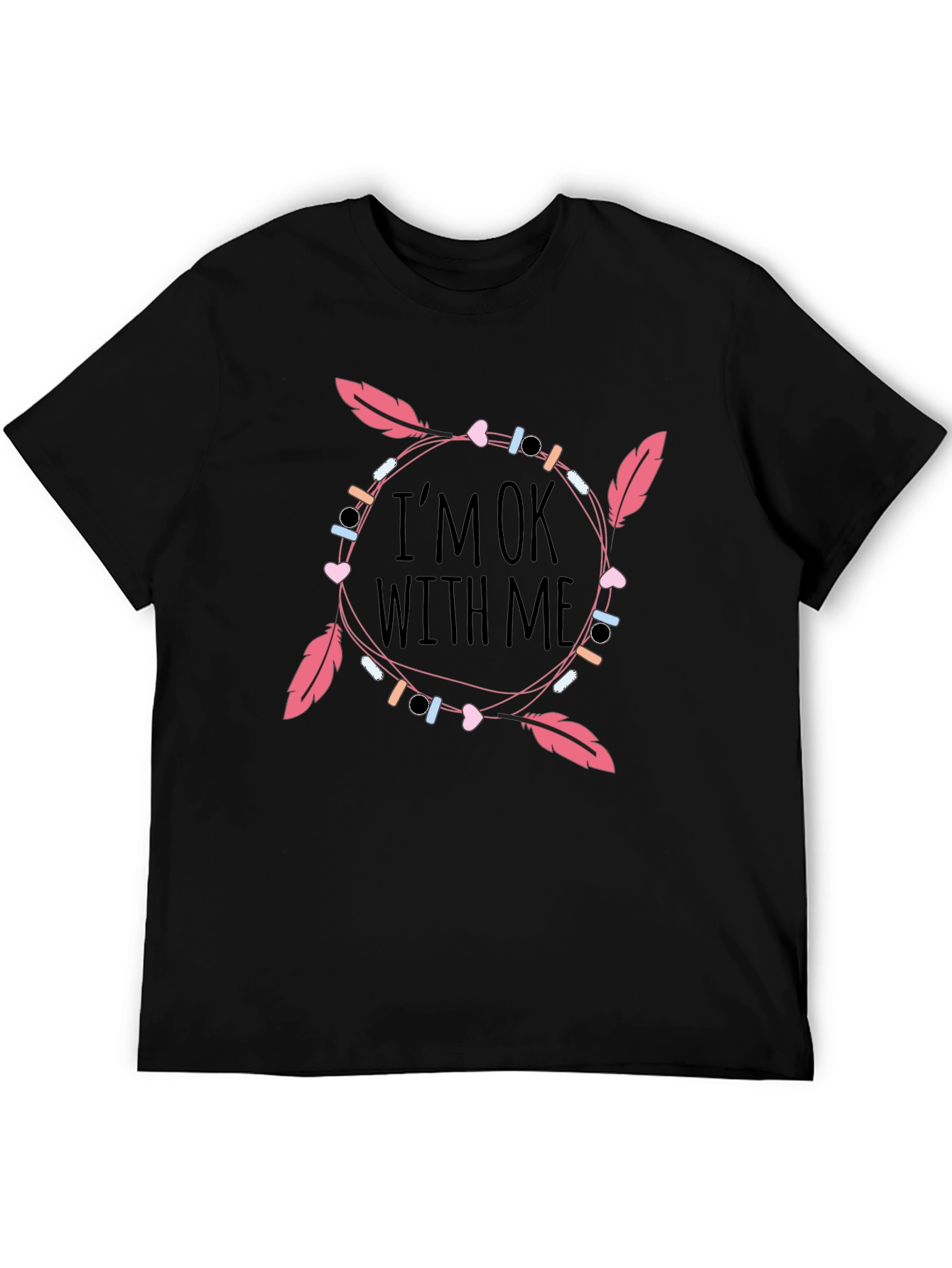 Black I'm OK With Me Graphic T-Shirt view 5
