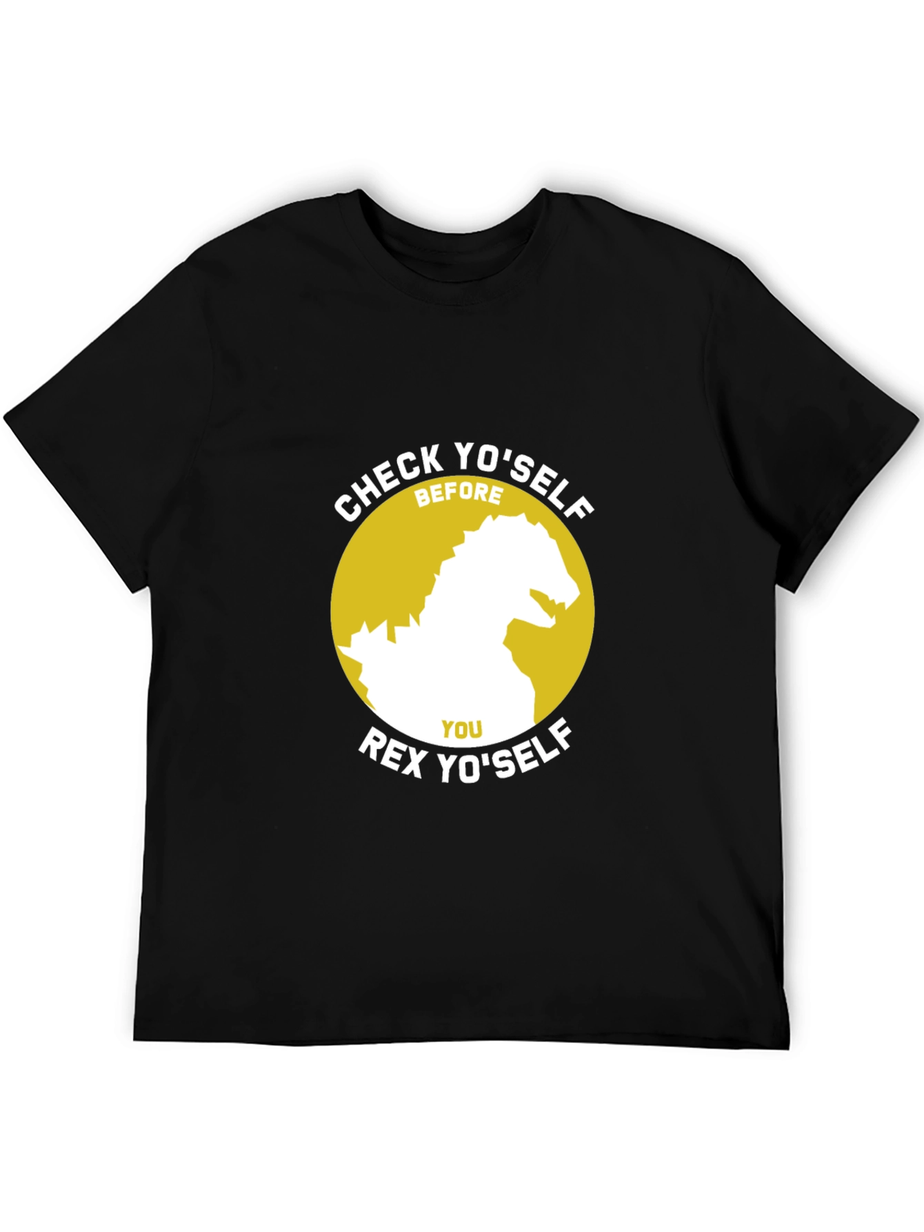 Check Yo'self Rex Yo'self Black T-Shirt - 5