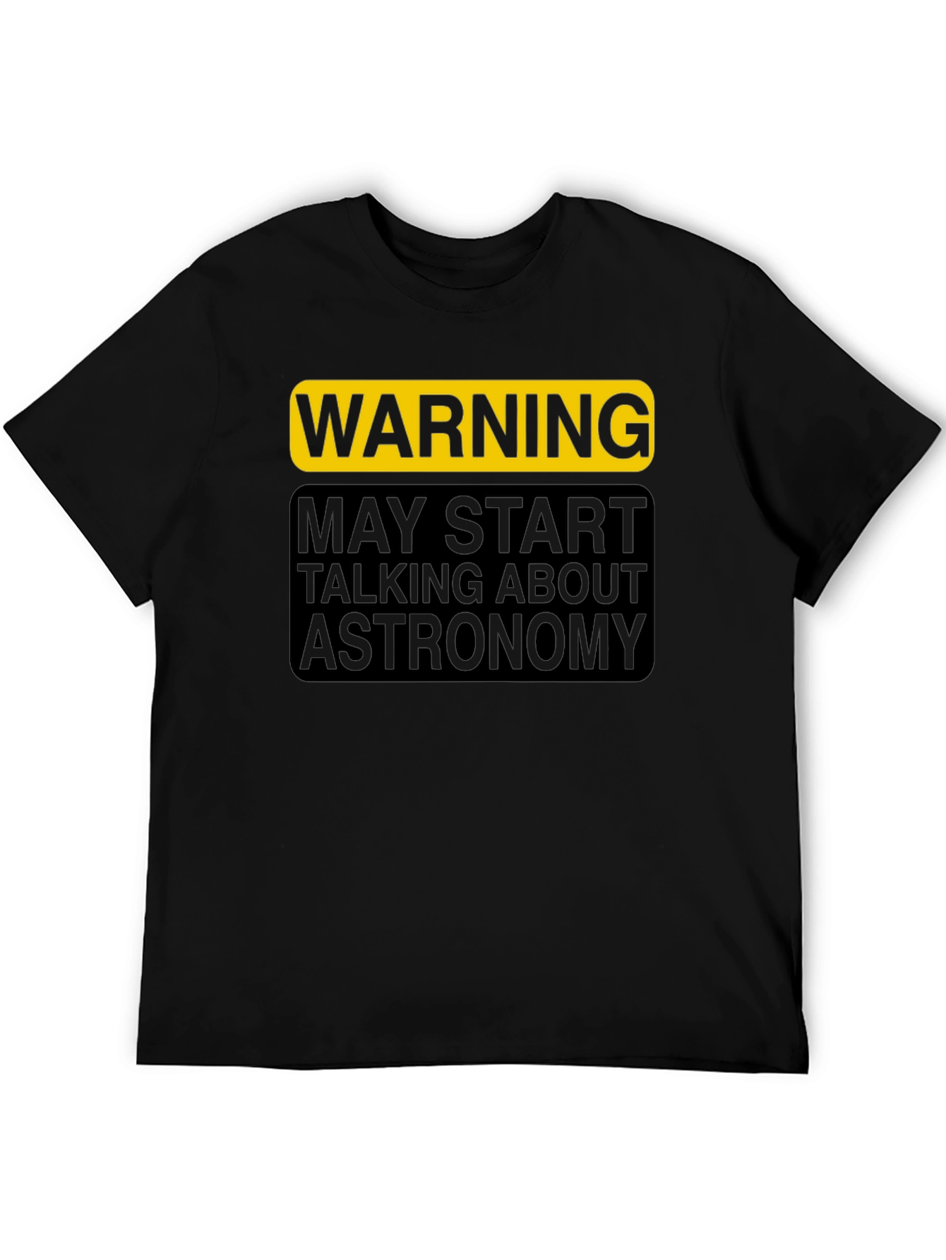 Black Warning Astronomy T-Shirt view 5