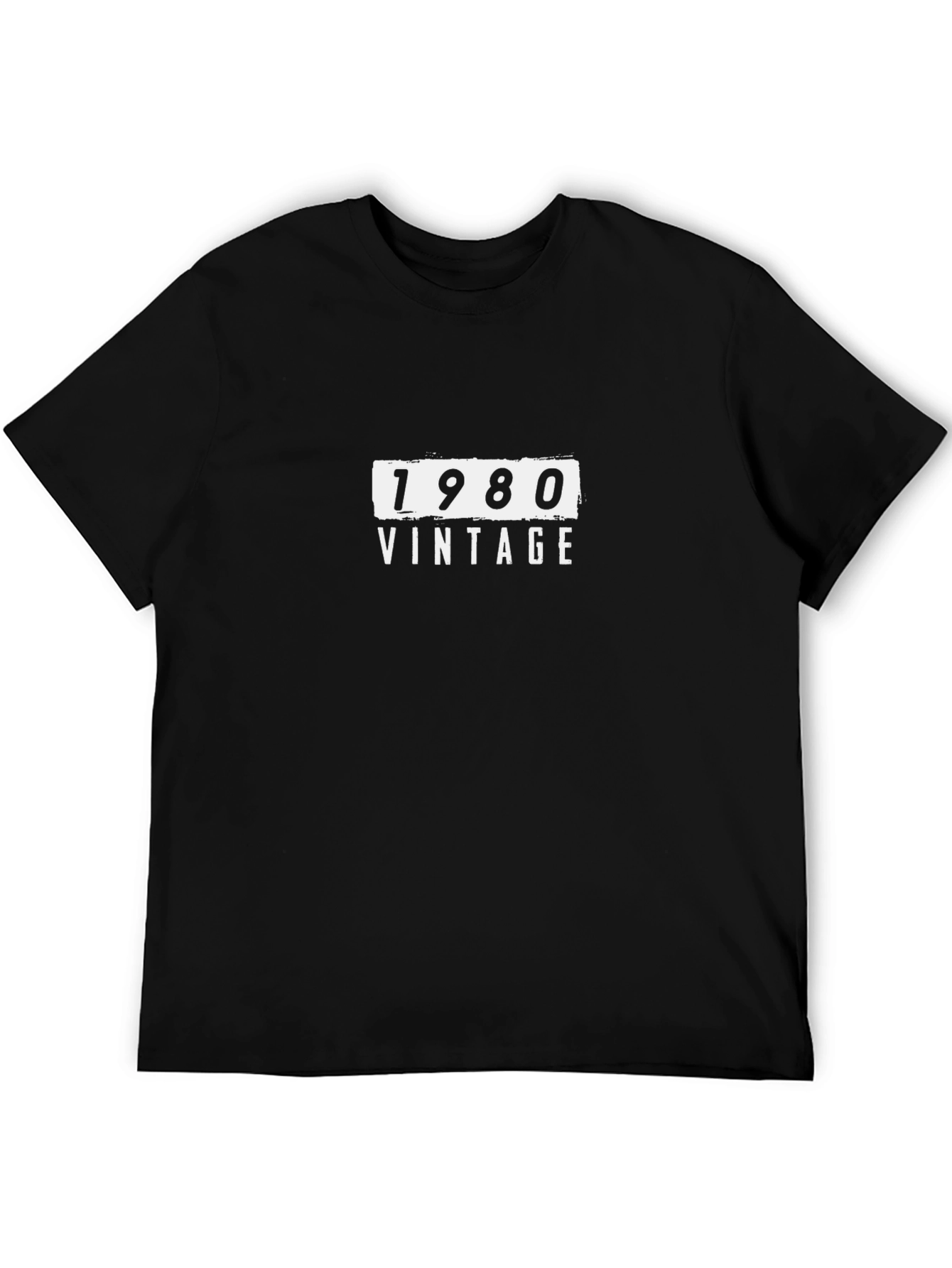 Black Vintage 1980 T-Shirt - Retro Style view 5