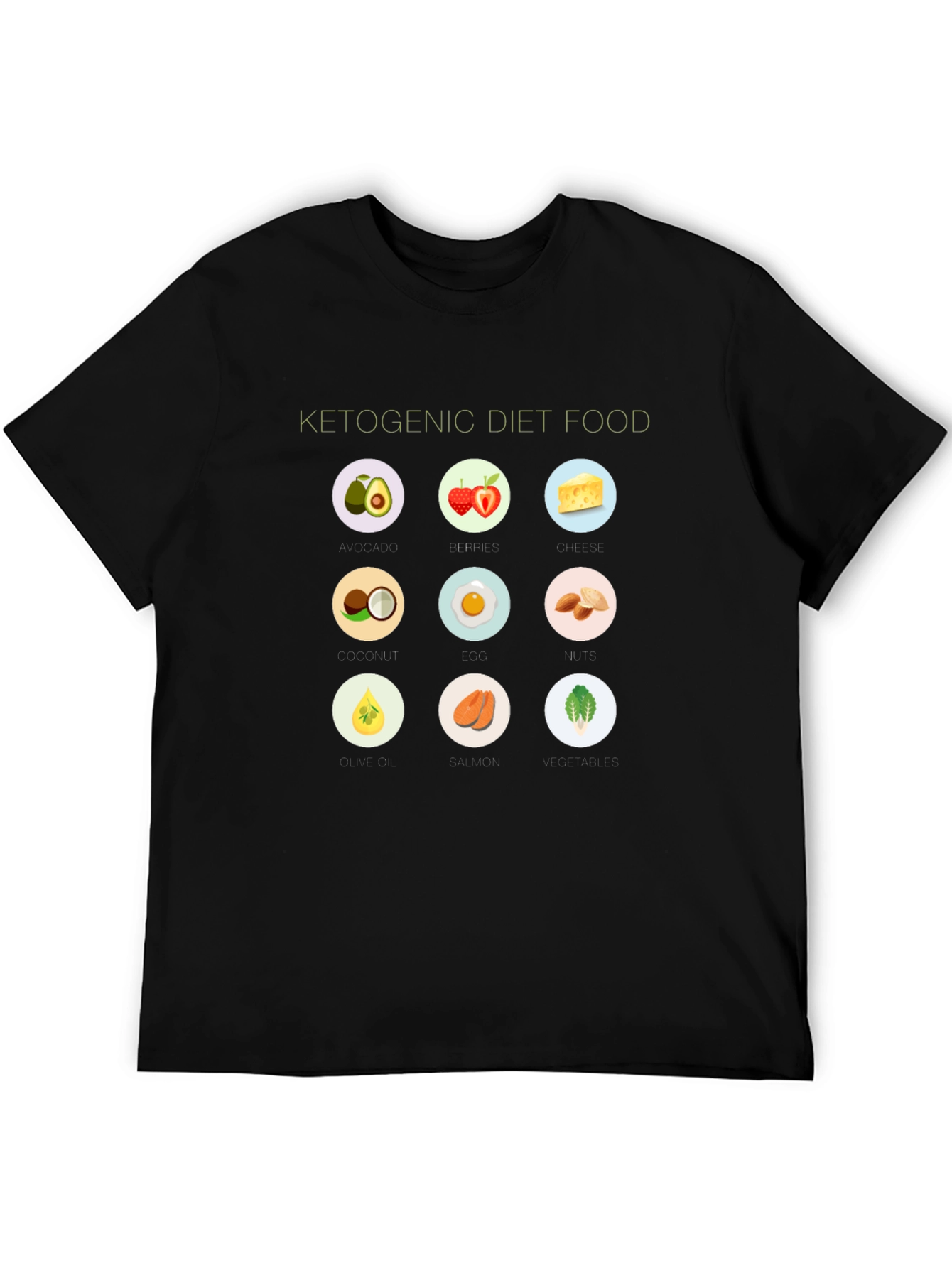 Ketogenic Diet Food T-Shirt - Black - 5
