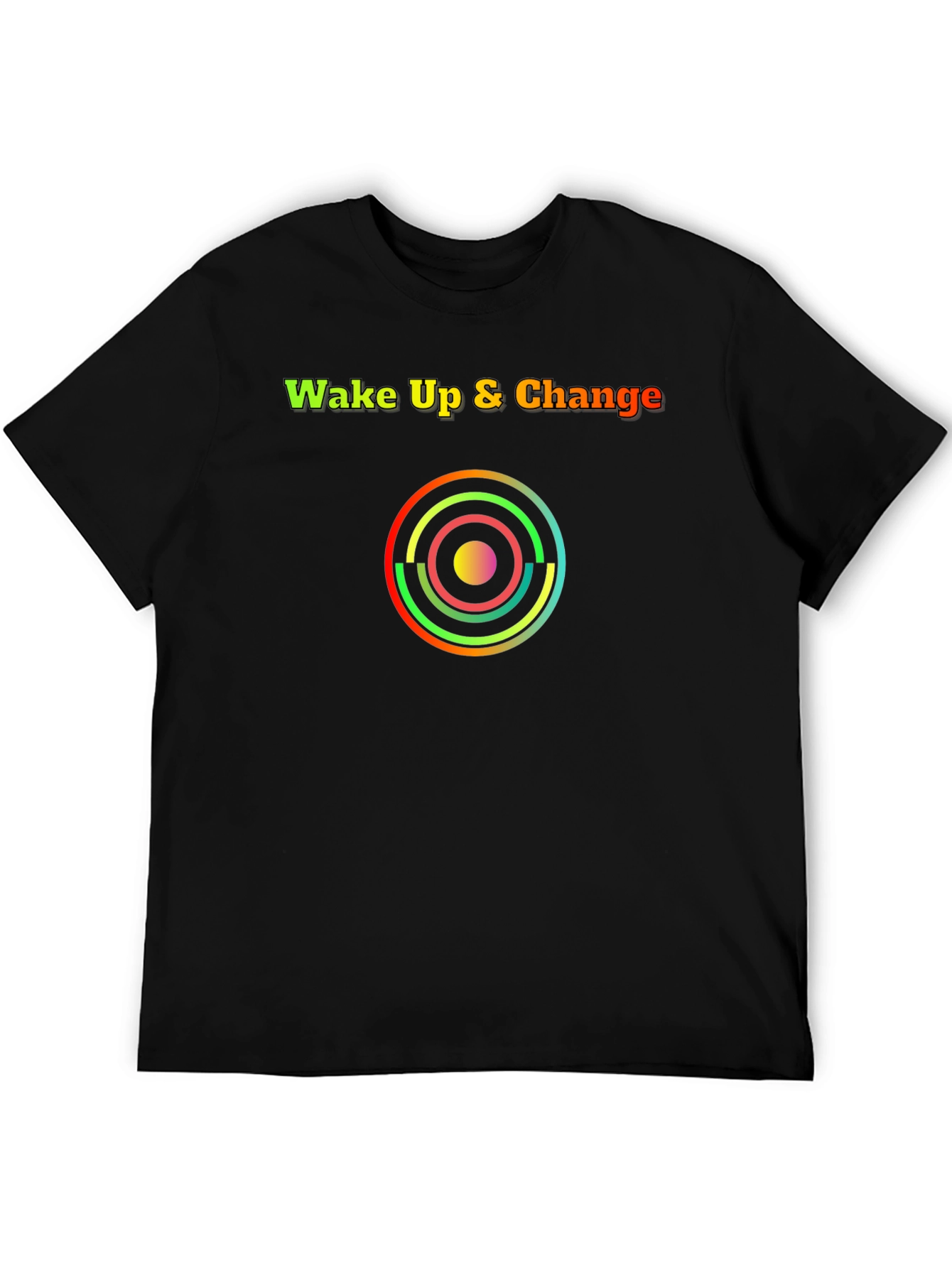 Black Wake Up & Change Graphic Tee view 5