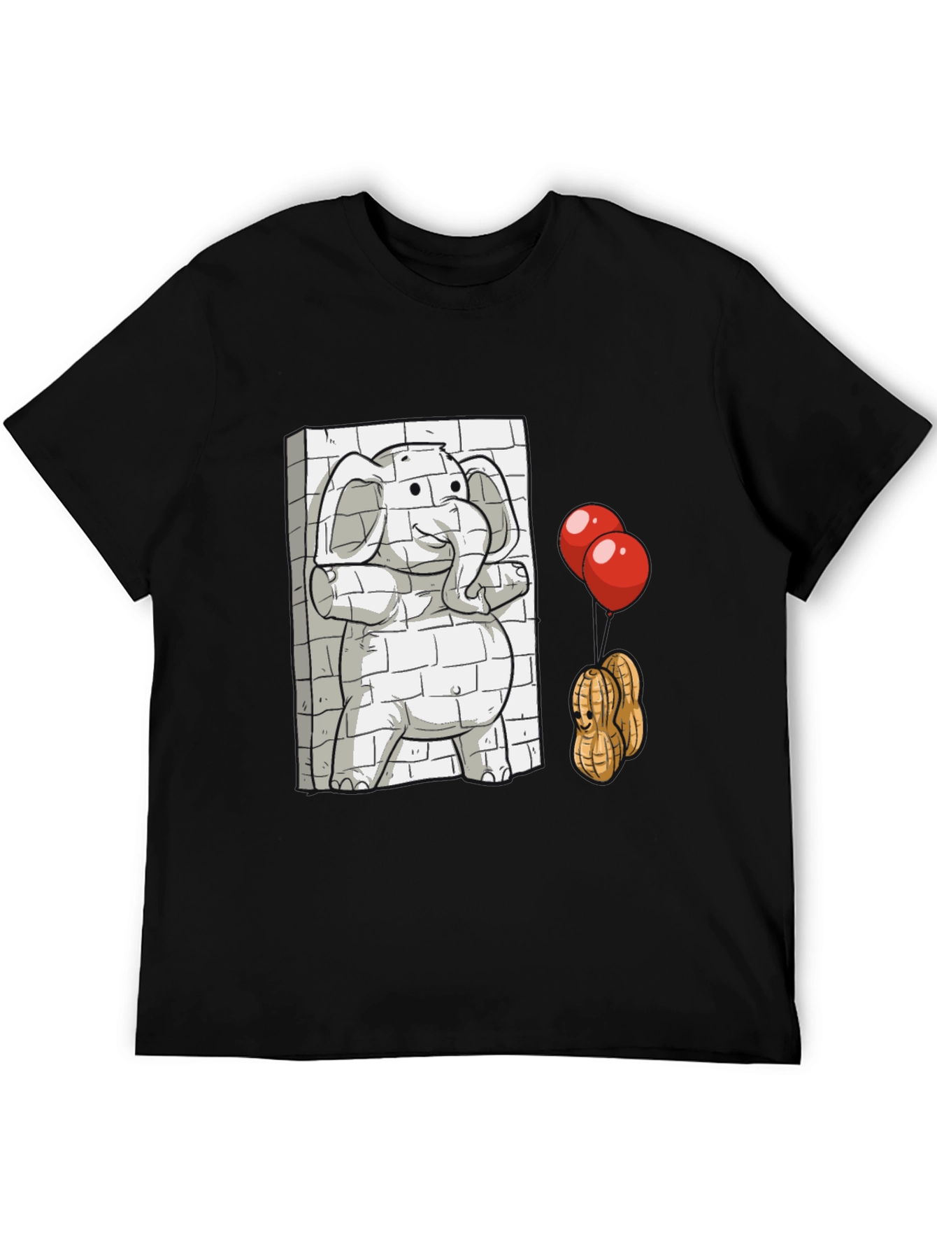 Black Elephant & Peanuts Graphic T-Shirt view 5