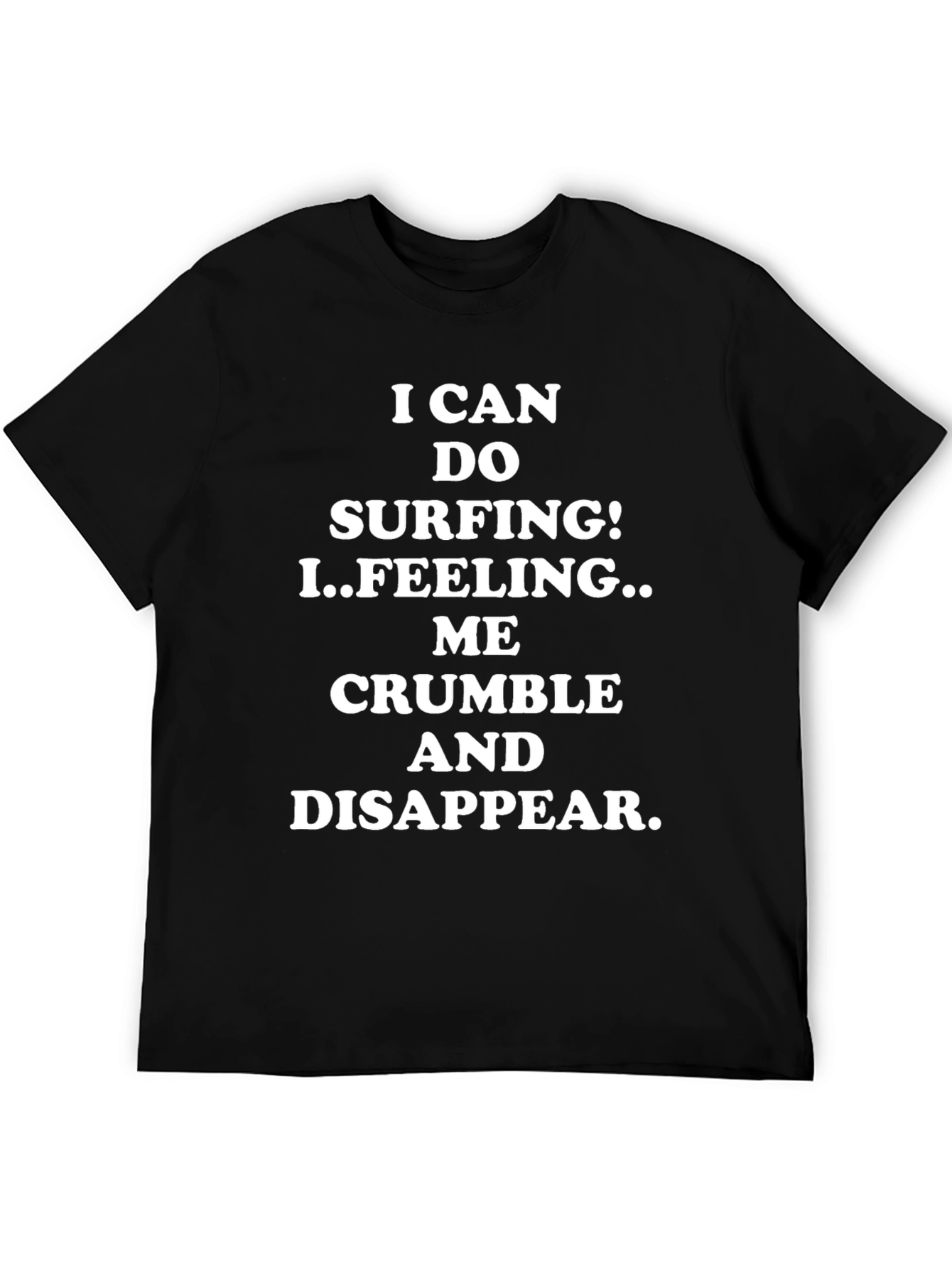 Black Funny "I Can Do Surfing" Graphic Tee view 5