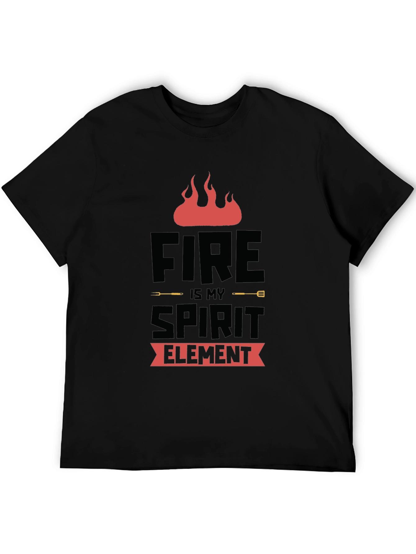 Fire is My Spirit Element Black T-Shirt - 5