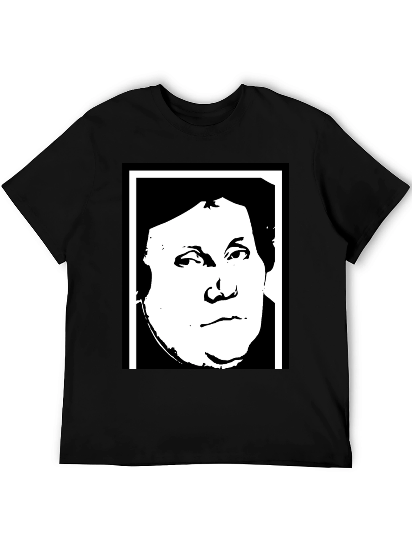 Black Martin Luther Graphic Tee - Black Unisex T-Shirt view 5