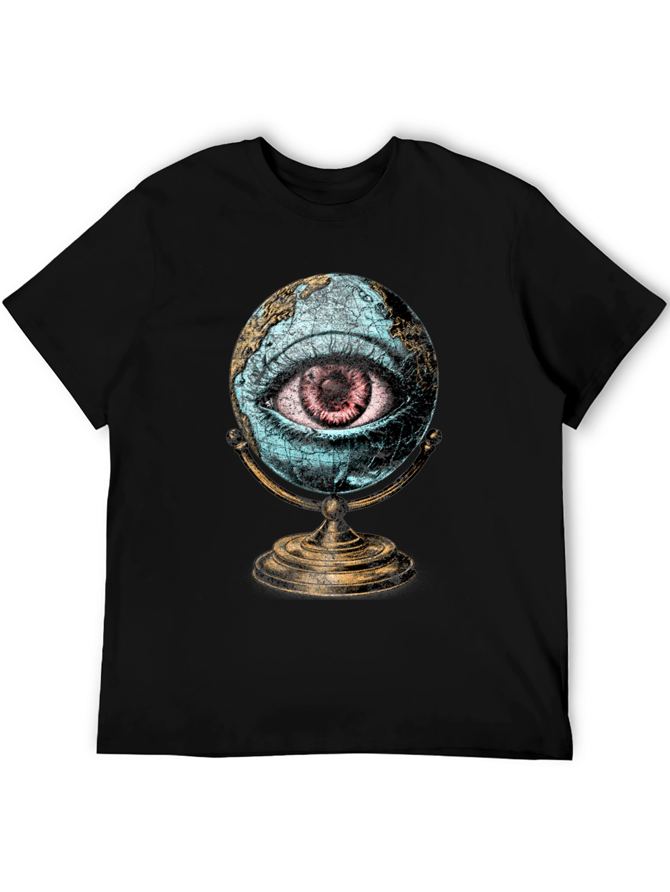 Black Eye of the World Graphic Tee - Black Cotton view 5