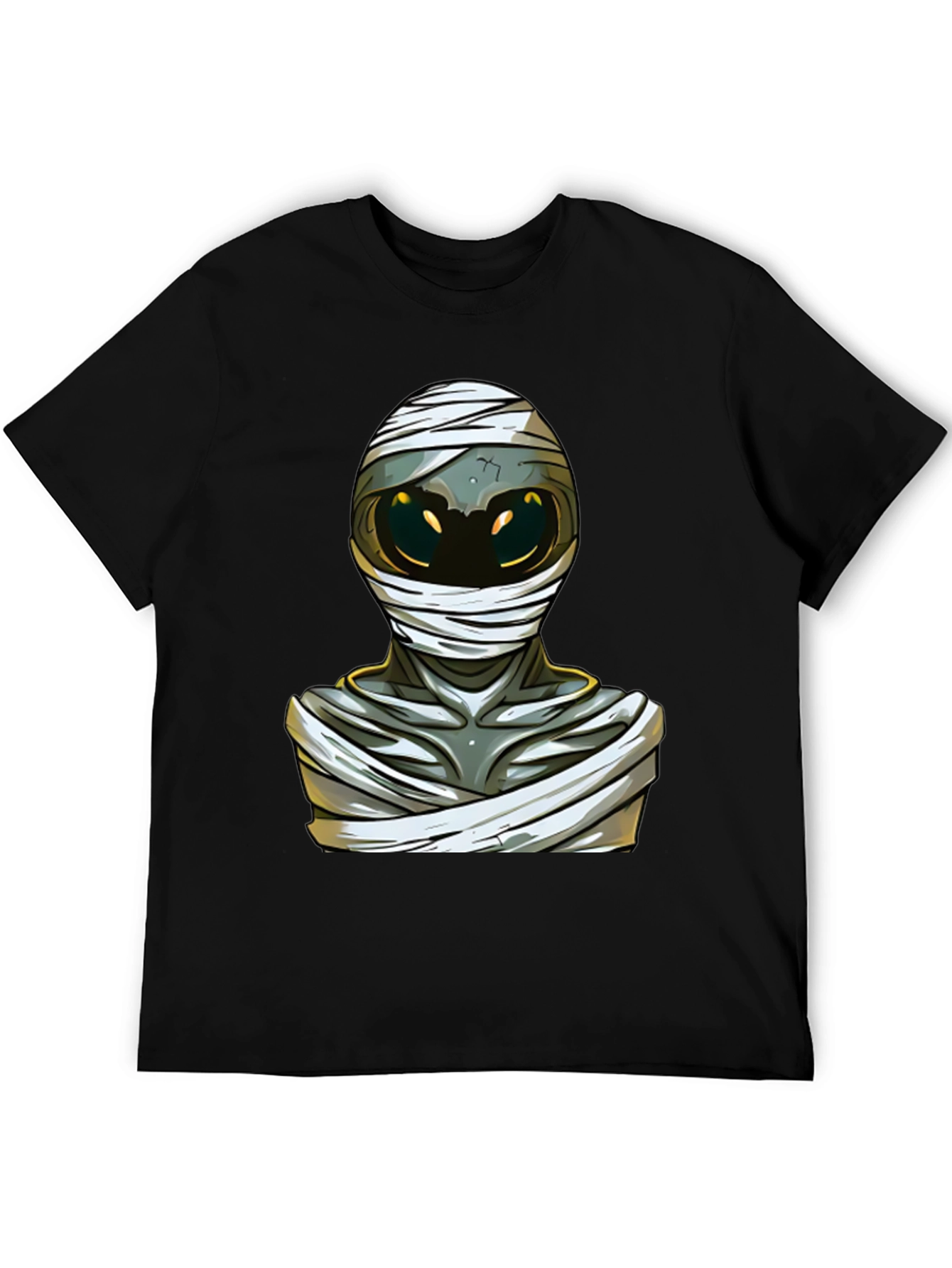 Black Mummy Graphic Tee - Unique Halloween Design view 5