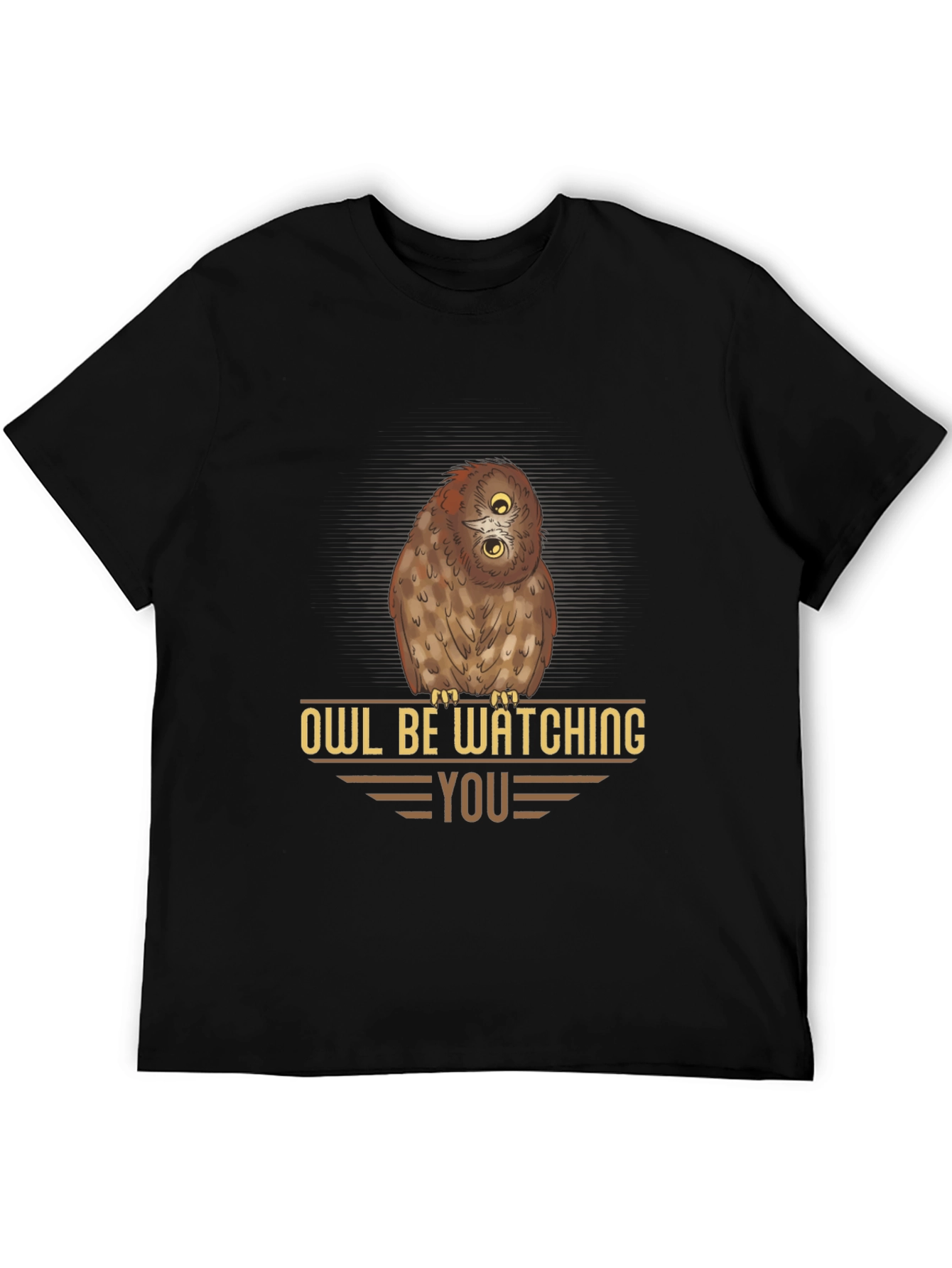 Black Owl Be Watching You - Graphic T-Shirt view 5