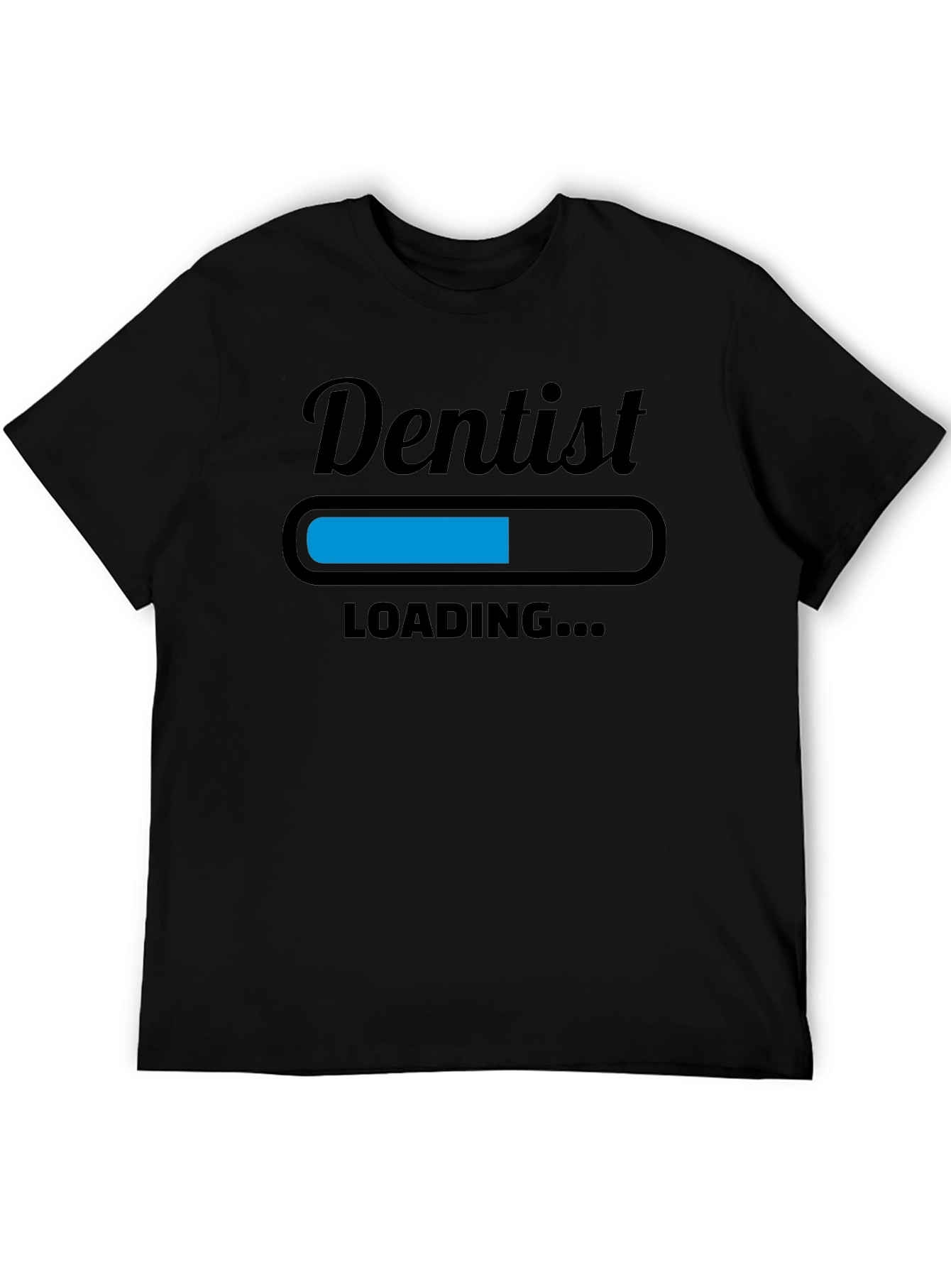 Black Dentist Loading T-Shirt - Funny Dental Apparel view 5