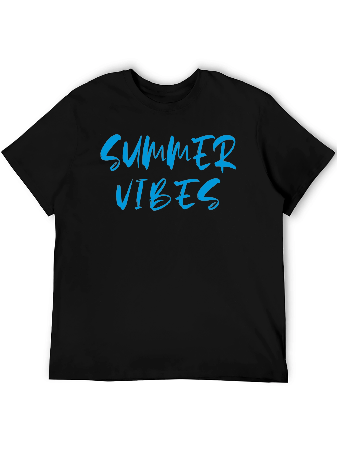 Black Summer Vibes Black Graphic T-Shirt view 5