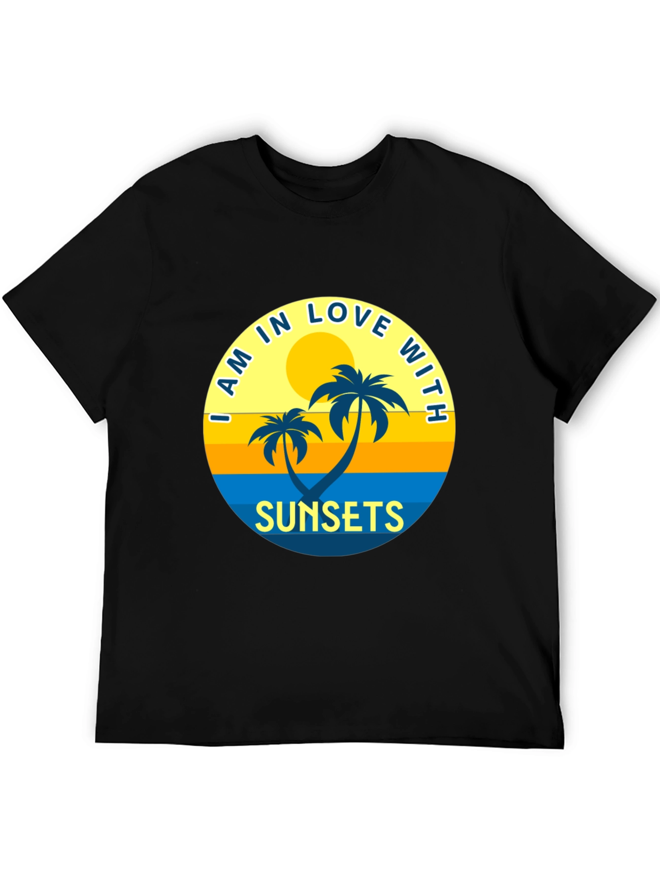 Black Sunset Palms Graphic T-Shirt view 5