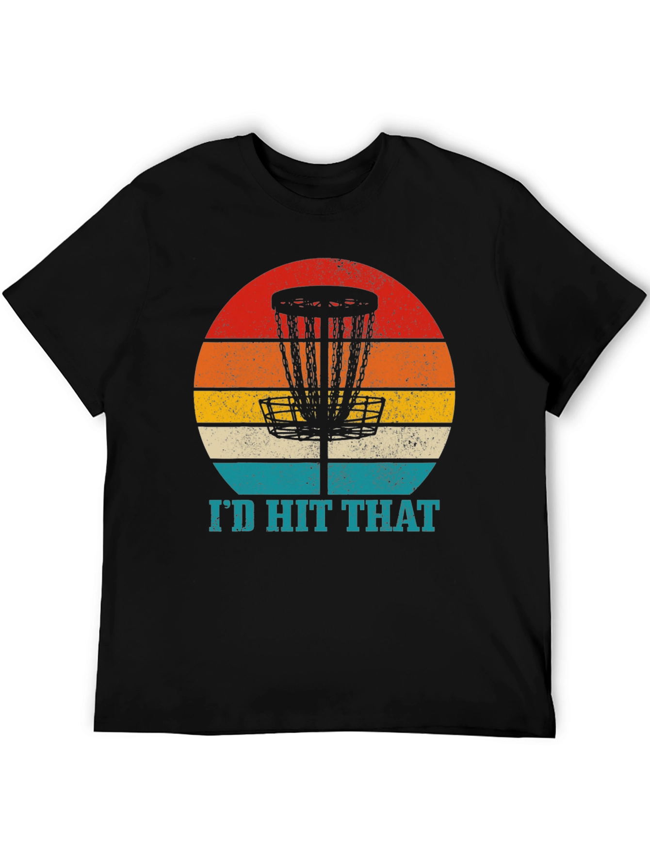 Black I'd Hit That Disc Golf T-Shirt view 5