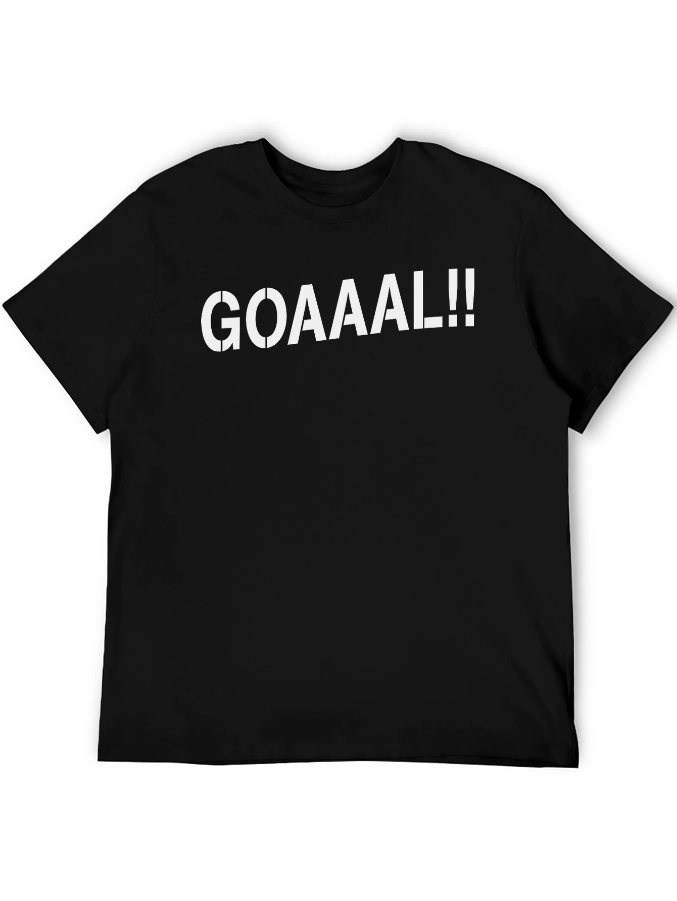 Black GOAAAL!! Graphic Tee - Soccer Fan T-Shirt view 5