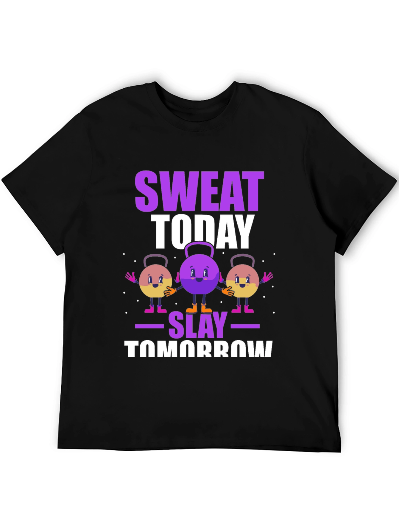 Black Sweat Today Slay Tomorrow Graphic Tee view 5