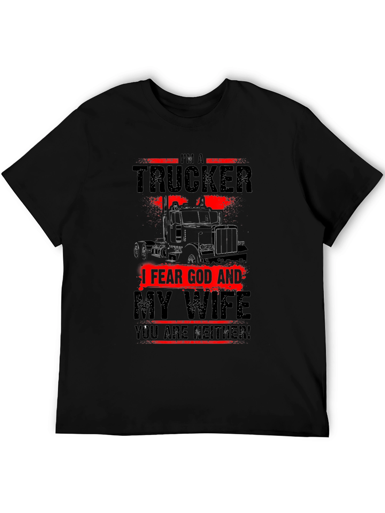 Black I'm A Trucker T-Shirt, Fear God & My Wife view 5