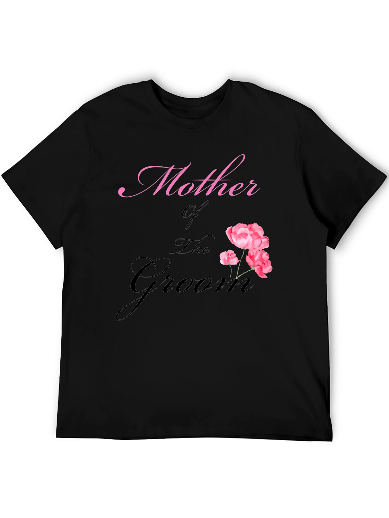 Black Mother of the Groom Floral T-Shirt view 5