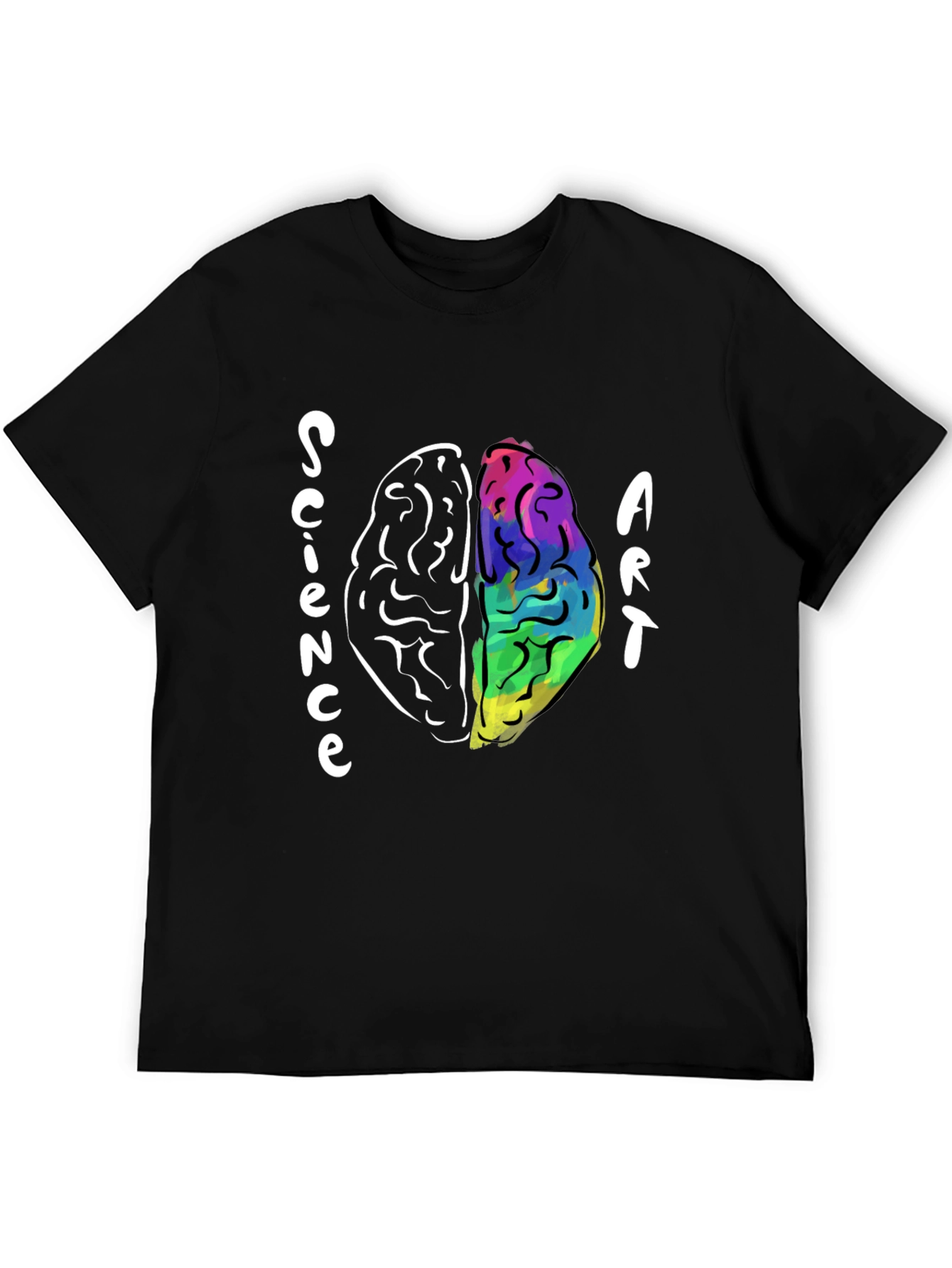 Black Science Meets Art Brain T-Shirt view 5