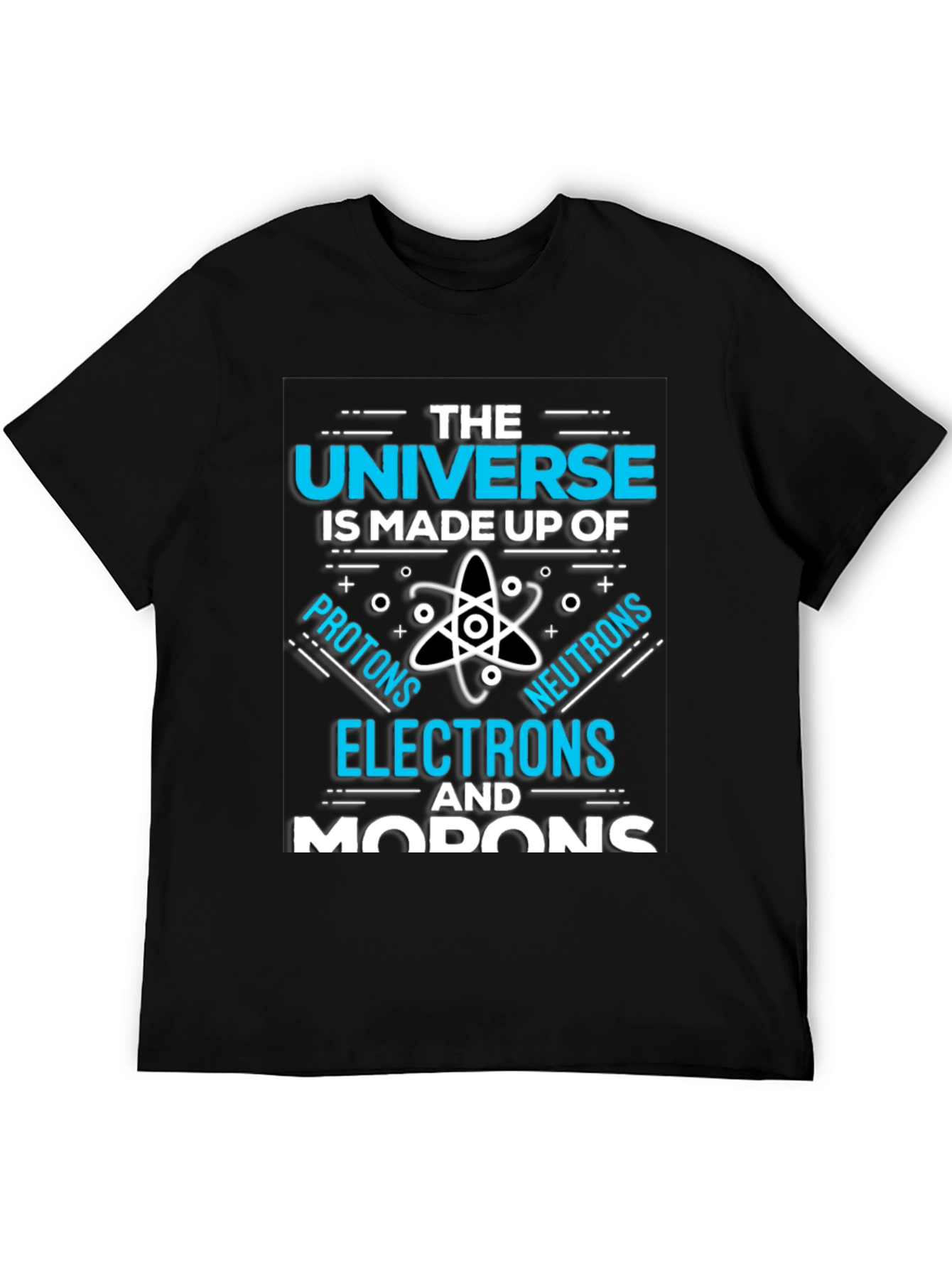 Black Universe Funny Science T-Shirt view 5