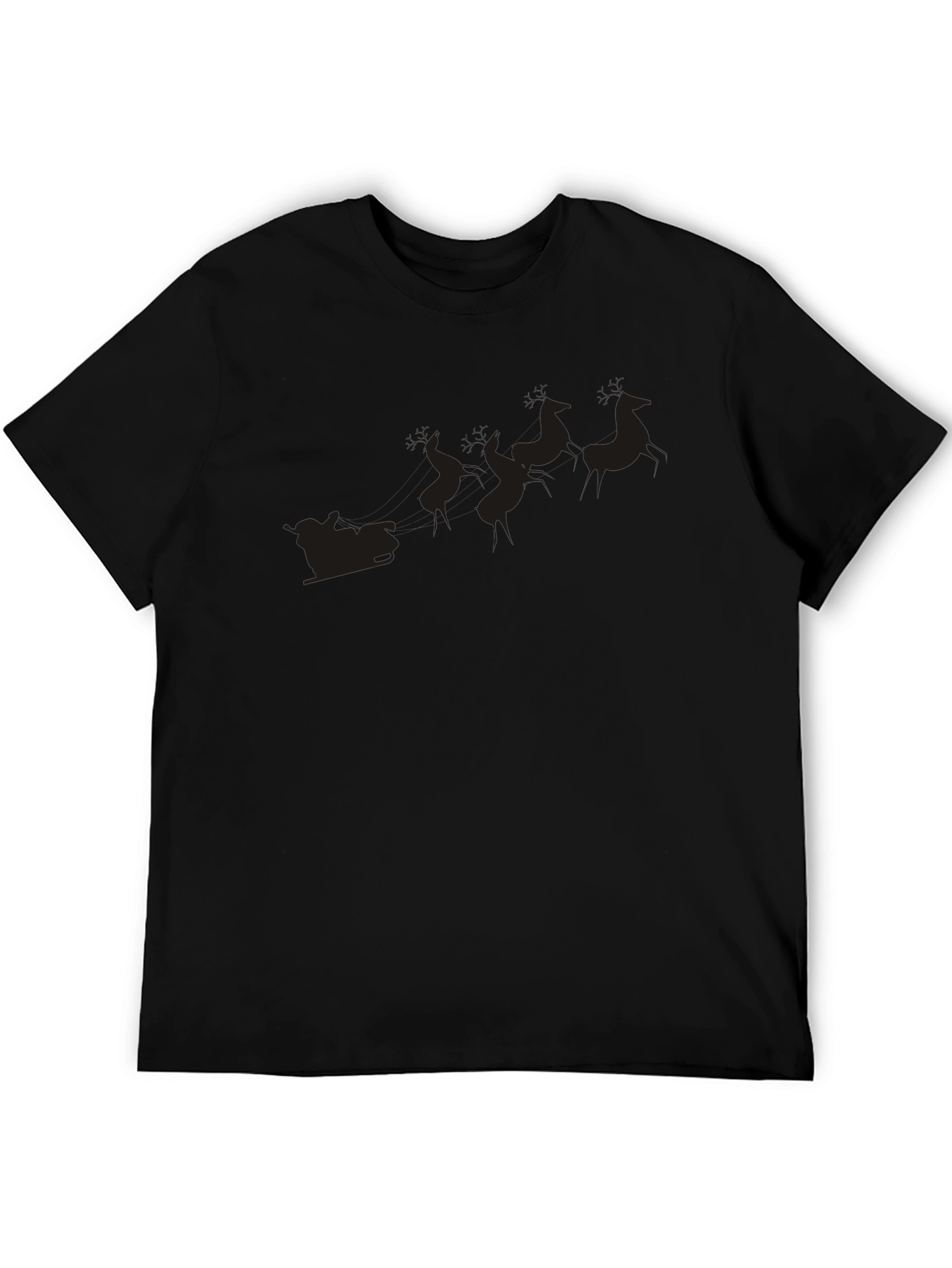 Black Black Santa's Sleigh T-Shirt view 5