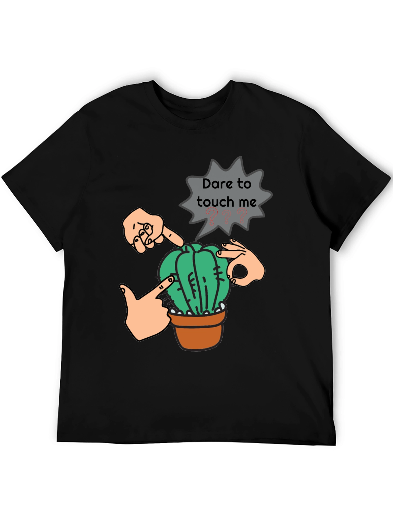 Black Dare to Touch Cactus Graphic Tee view 5