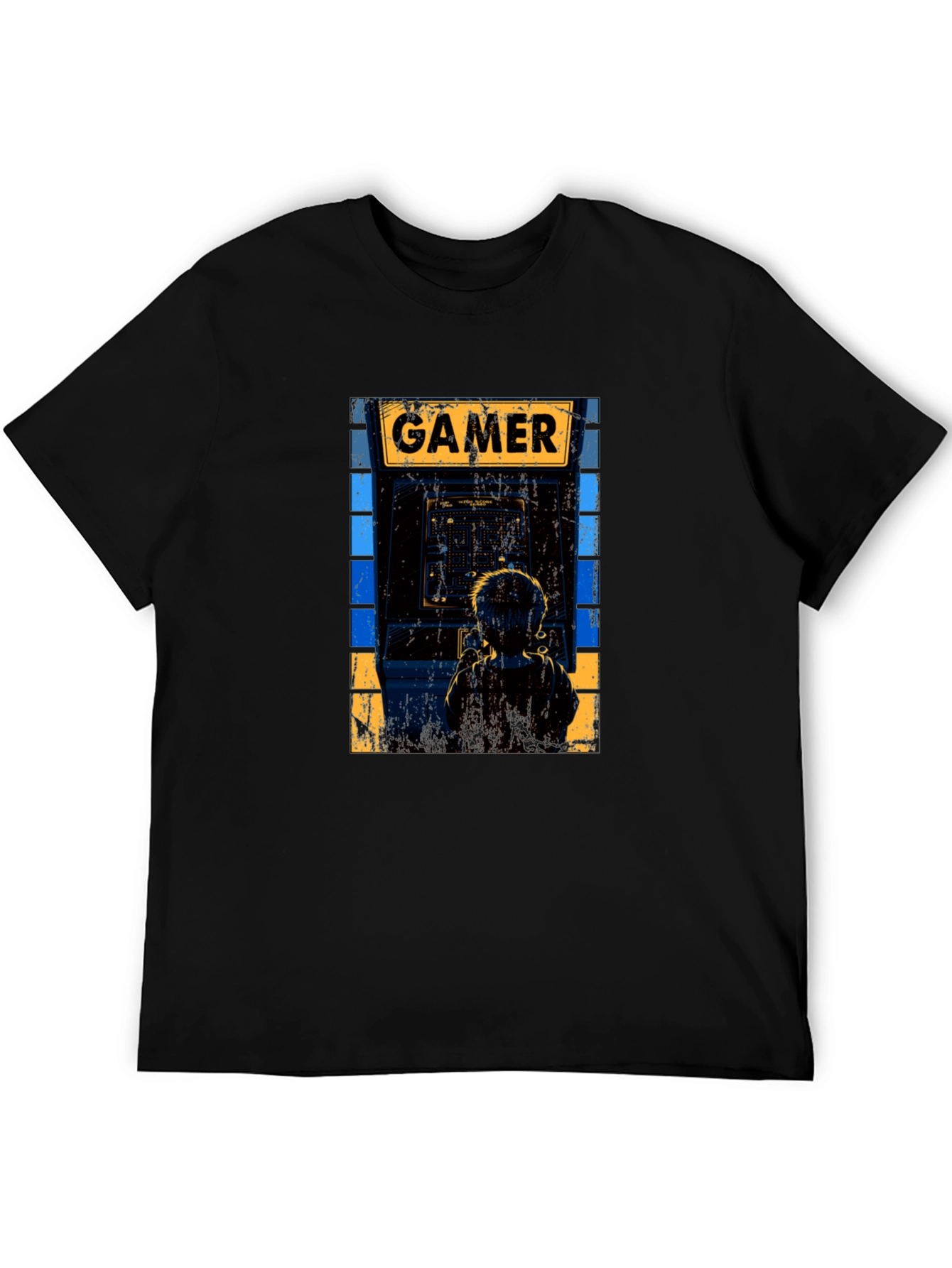 Black Retro Gamer Arcade T-Shirt view 5
