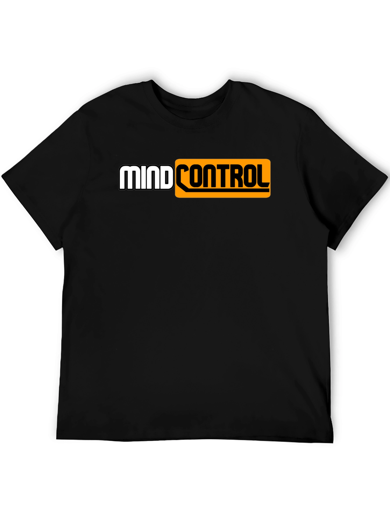 Black Mind Control Graphic Tee - Black Cotton T-Shirt view 5