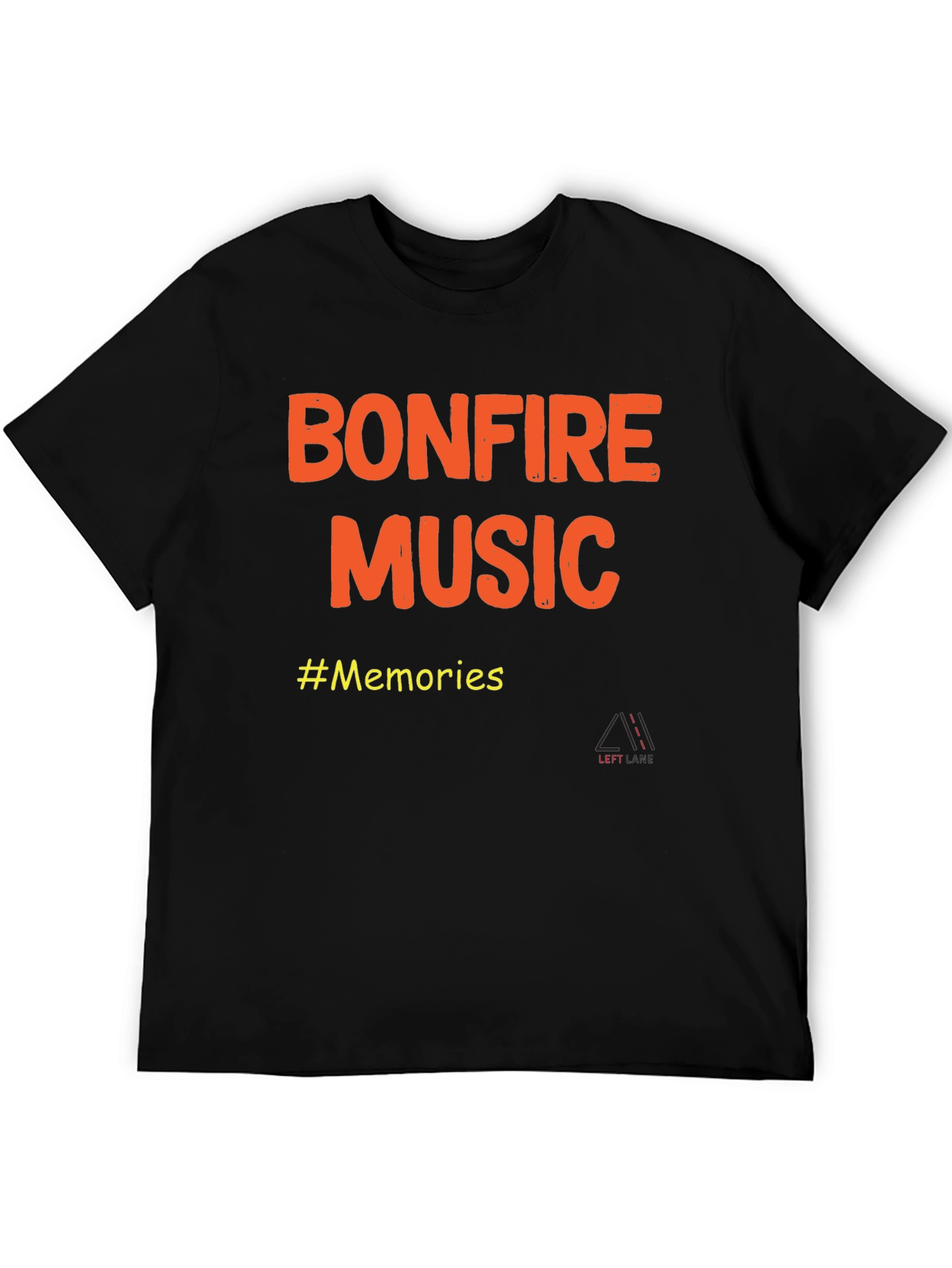 Black Bonfire Music Memories Graphic T-Shirt view 5