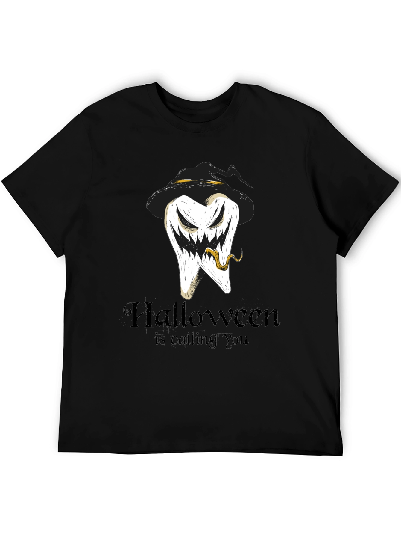 Black Halloween Tooth Tee: Calling You! view 5