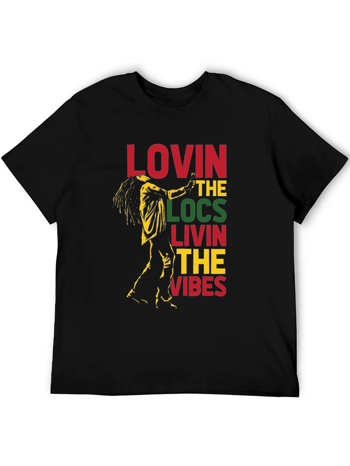 Black Lovin' The Locs Graphic T-Shirt view 5