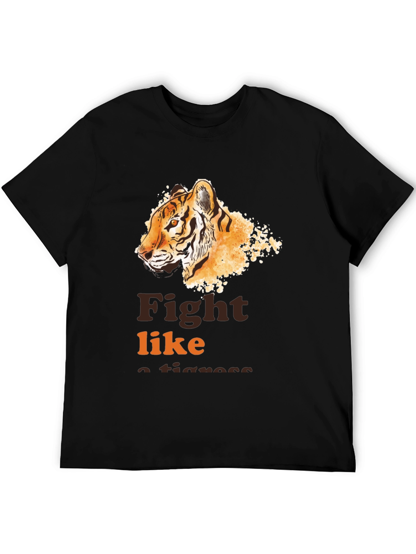 Black Fight Like a Tigress Graphic Tee view 5