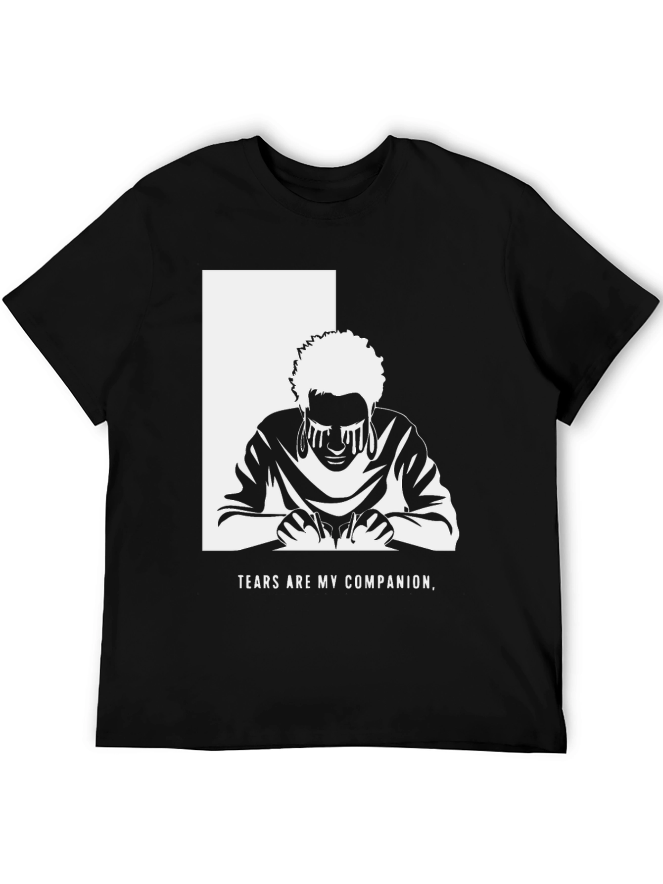 Black Tears are My Companion Graphic T-Shirt view 5