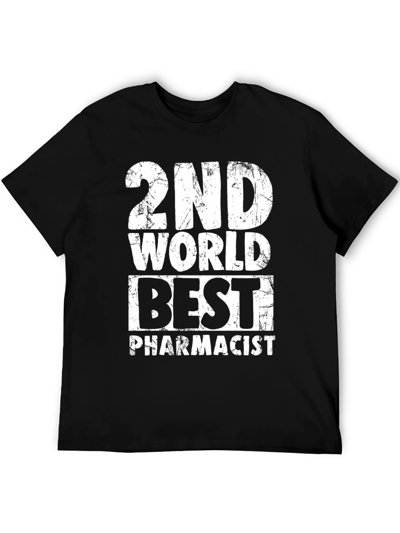 Black 2nd World Best Pharmacist Black Graphic T-Shirt view 5