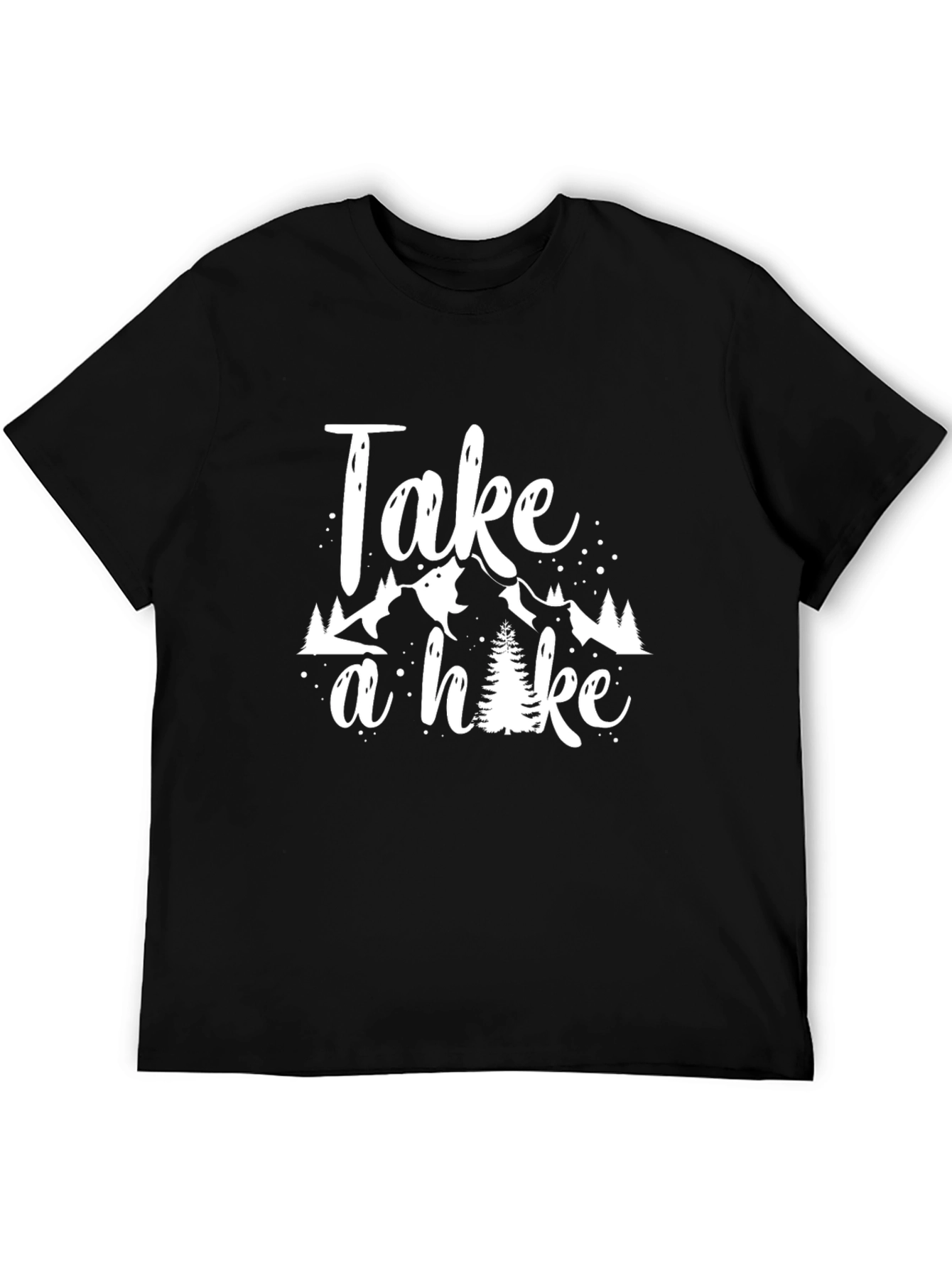 Black Take a Hike Black T-Shirt - Nature Adventure Tee view 5