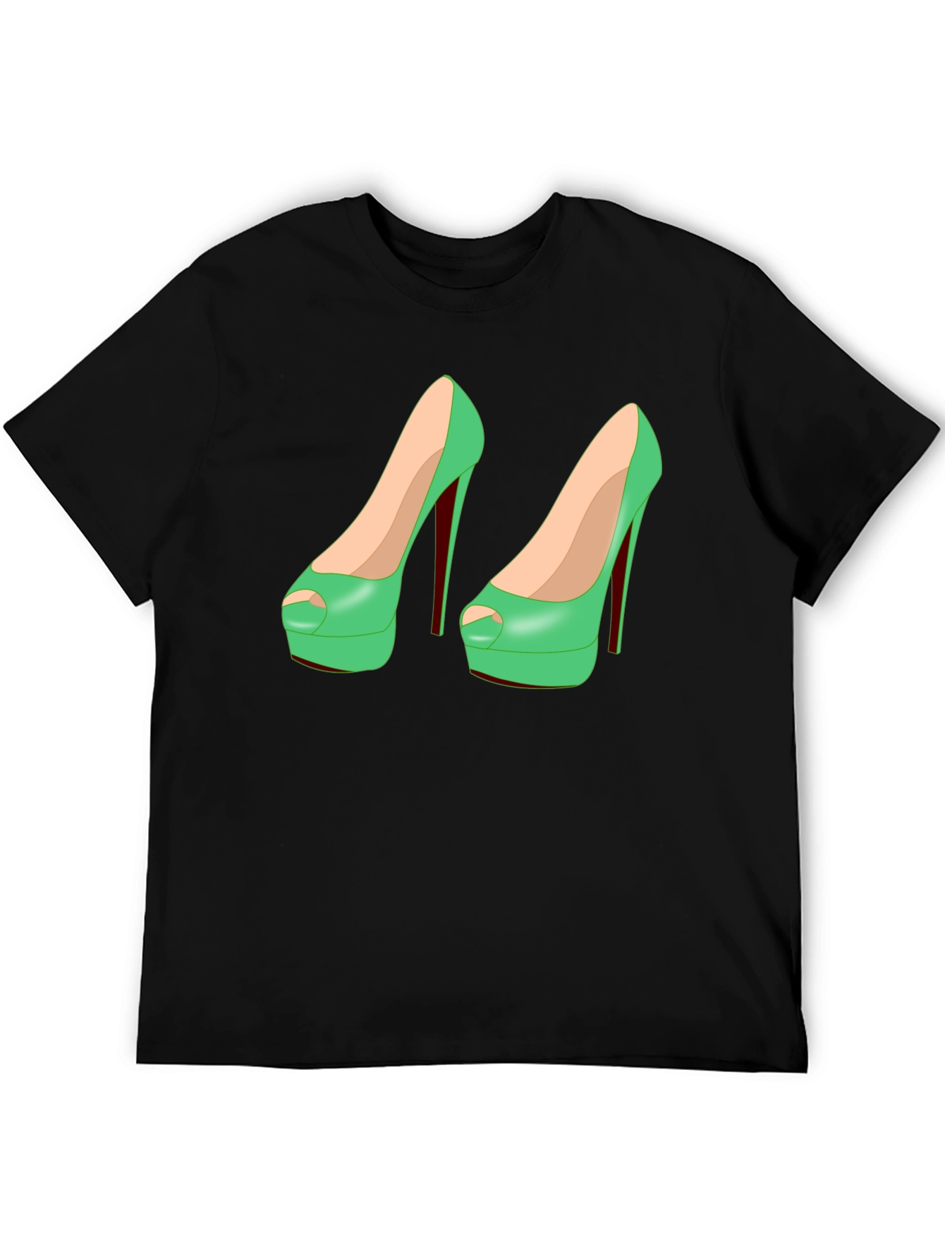 Black Novelty High Heel Shoe T-Shirt view 5