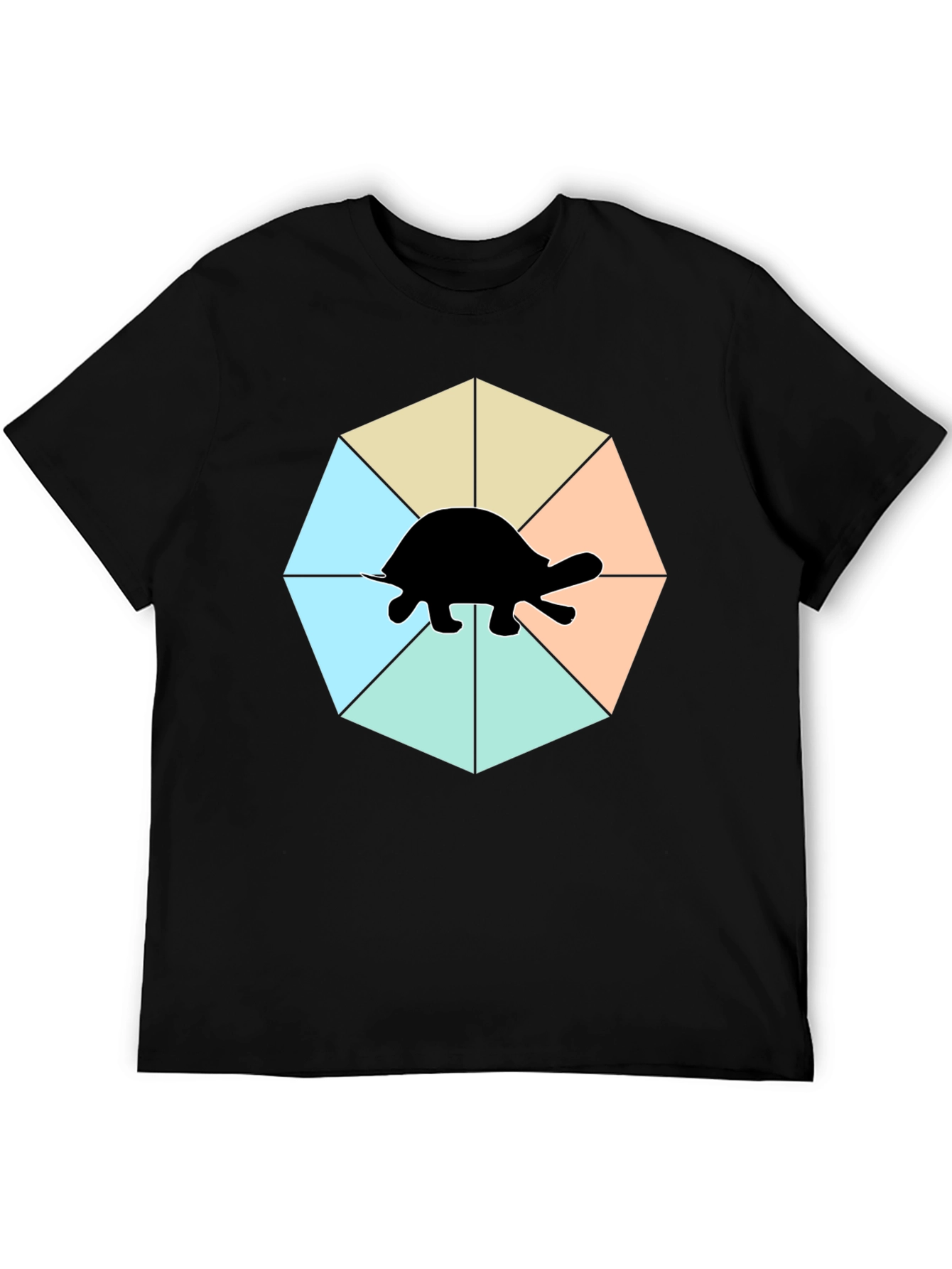 Black Turtle Graphic T-Shirt - Modern Art view 5