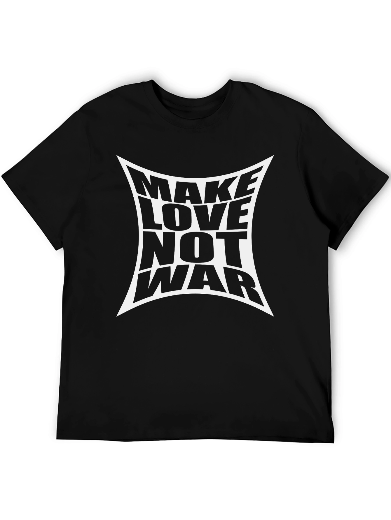 Black Make Love Not War Graphic T-Shirt view 5