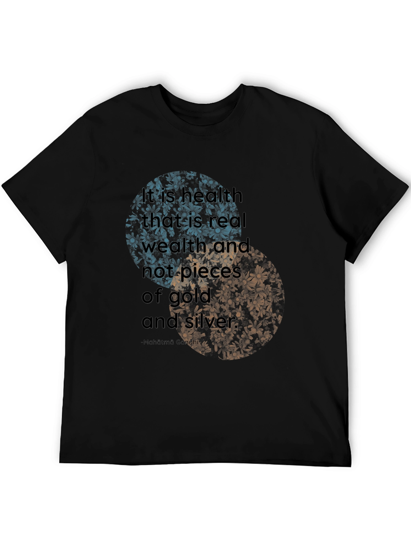 Black Health is Wealth T-Shirt - Motivational Quote view 5