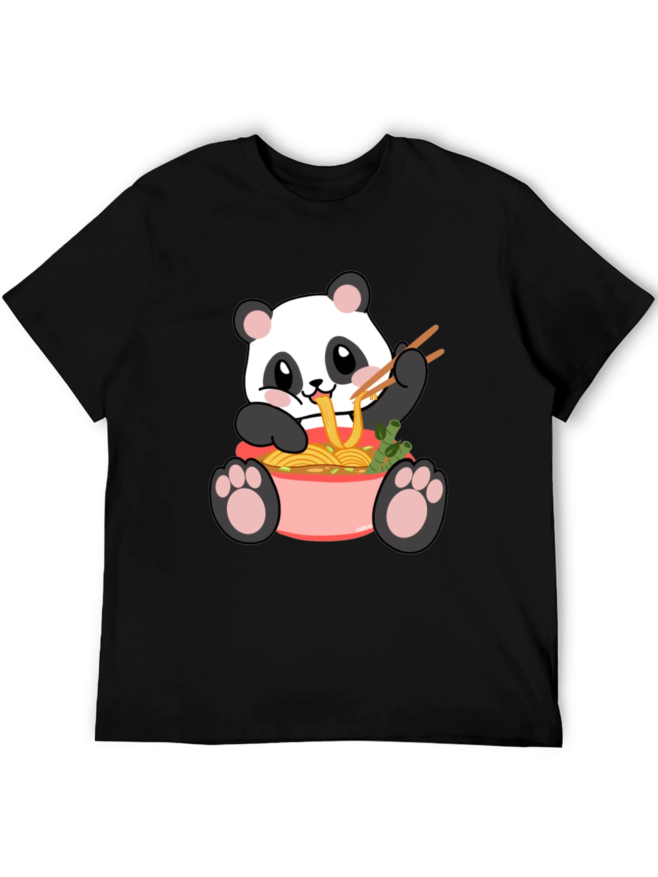 Black Panda Ramen Graphic Tee - Kawaii Comfort view 5