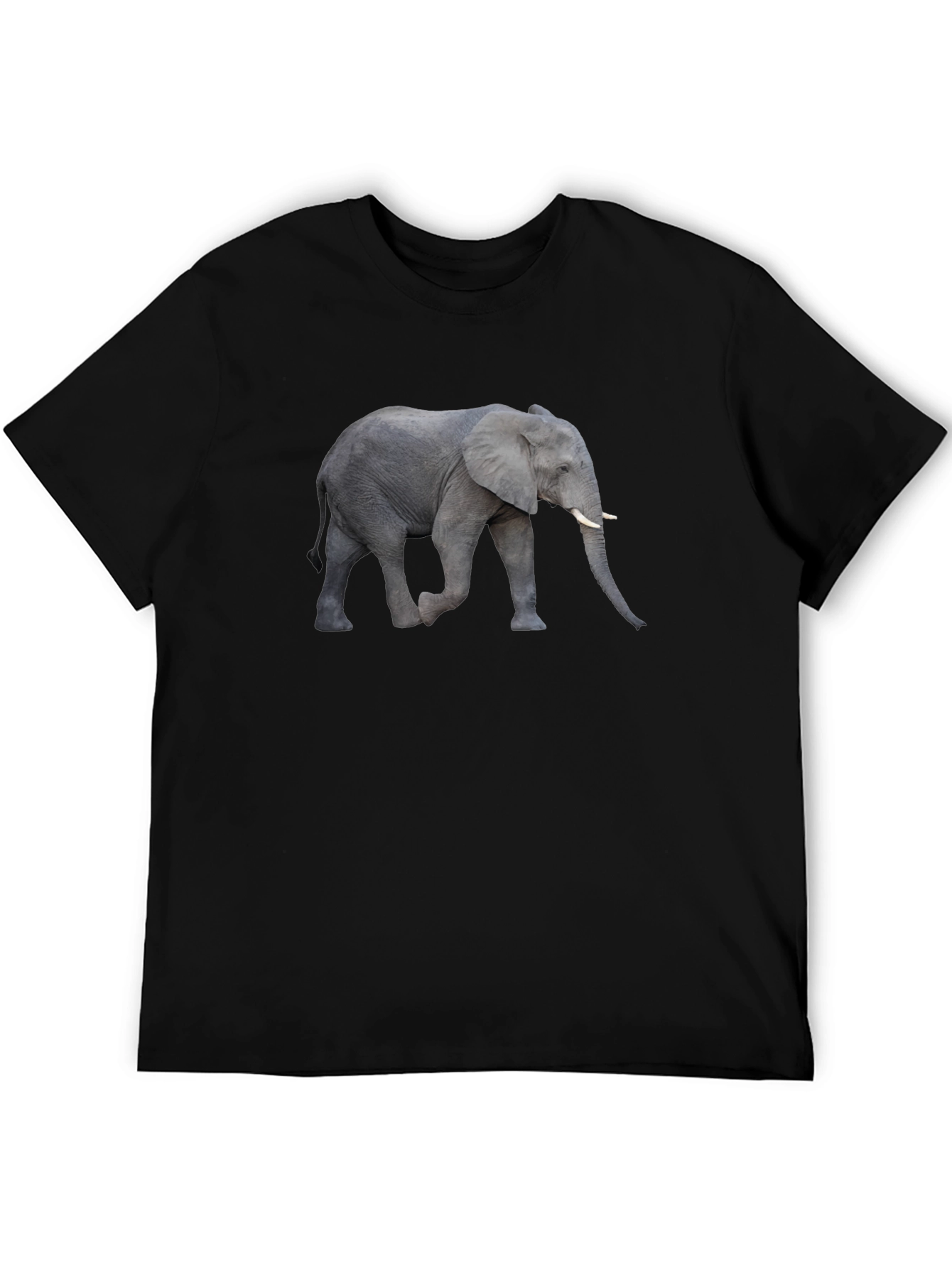 Black Elephant Graphic Black T-Shirt view 5