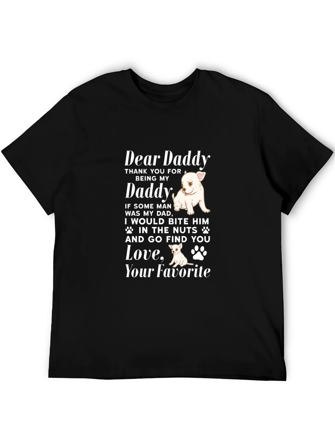 Black Dear Daddy Dog Lover Graphic Tee view 5