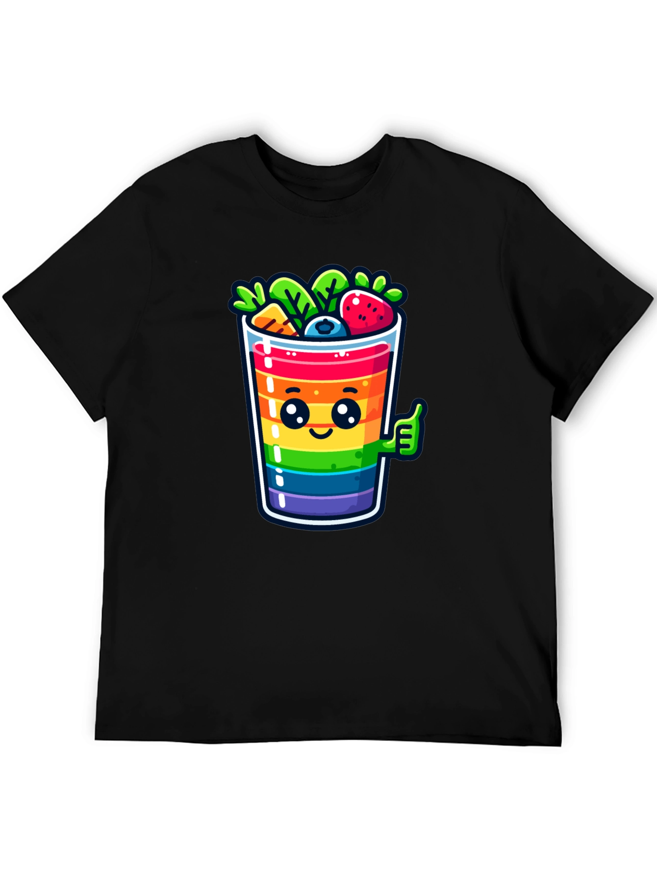 Black Rainbow Smoothie T-Shirt view 5
