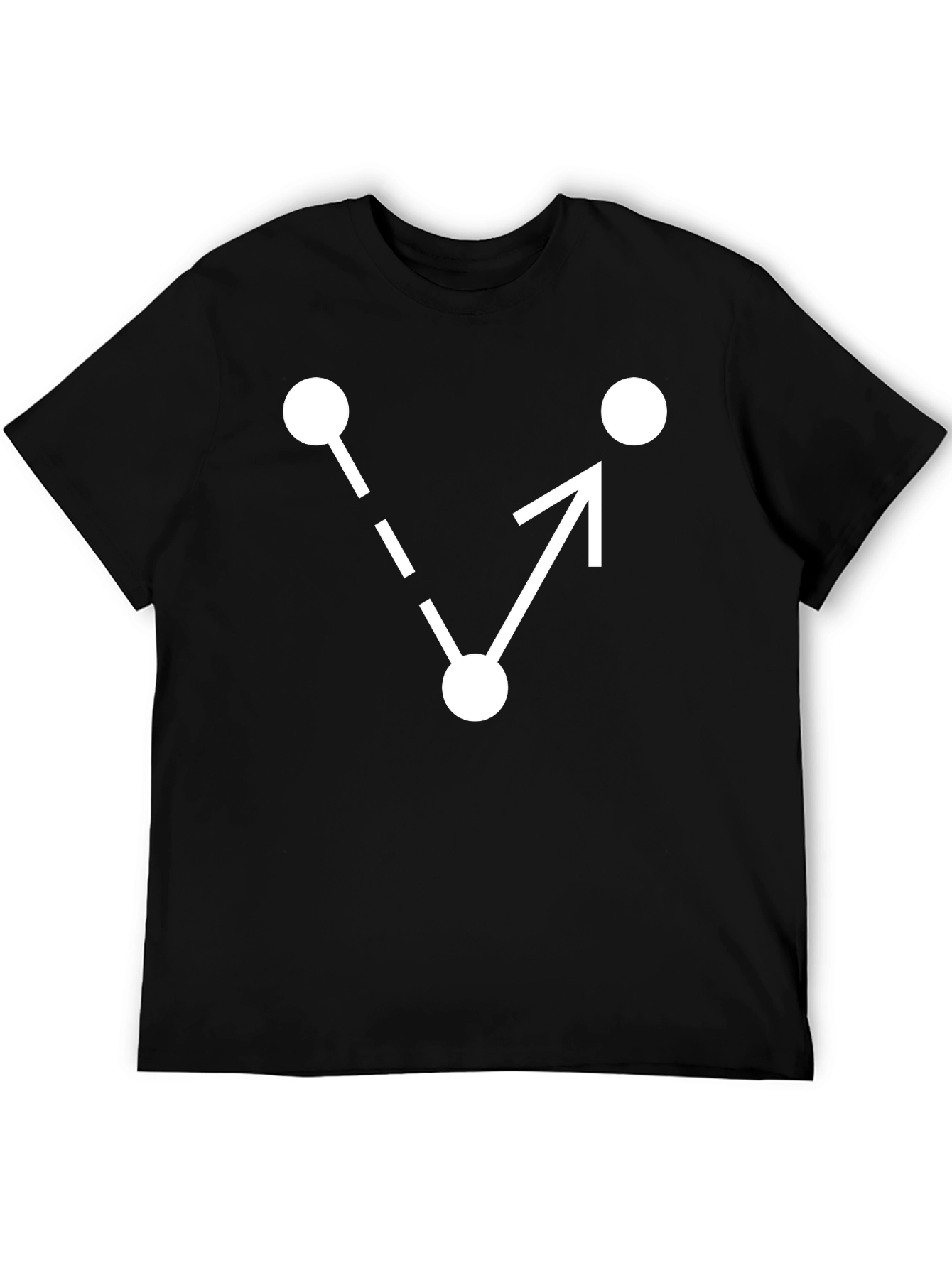 Black Geometric Arrow T-Shirt - Minimalist Design view 5