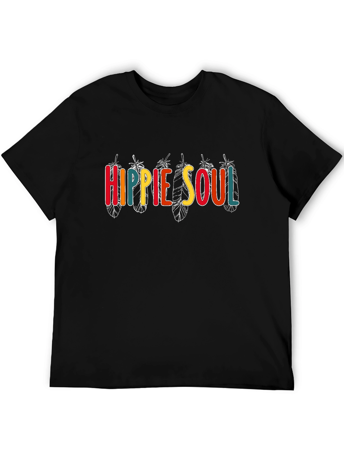 Black Hippie Soul Graphic T-Shirt - Casual Comfort view 5
