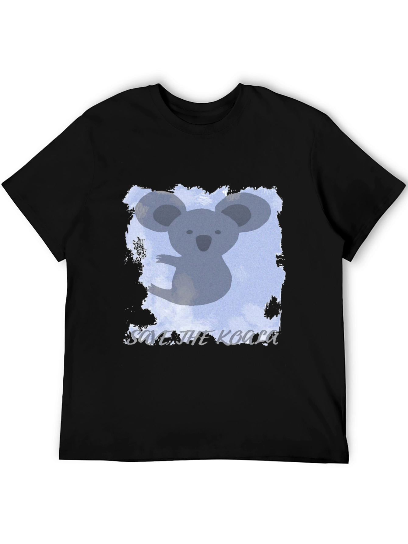Black Save the Koala Graphic Tee - Black Crew Neck T-Shirt view 5