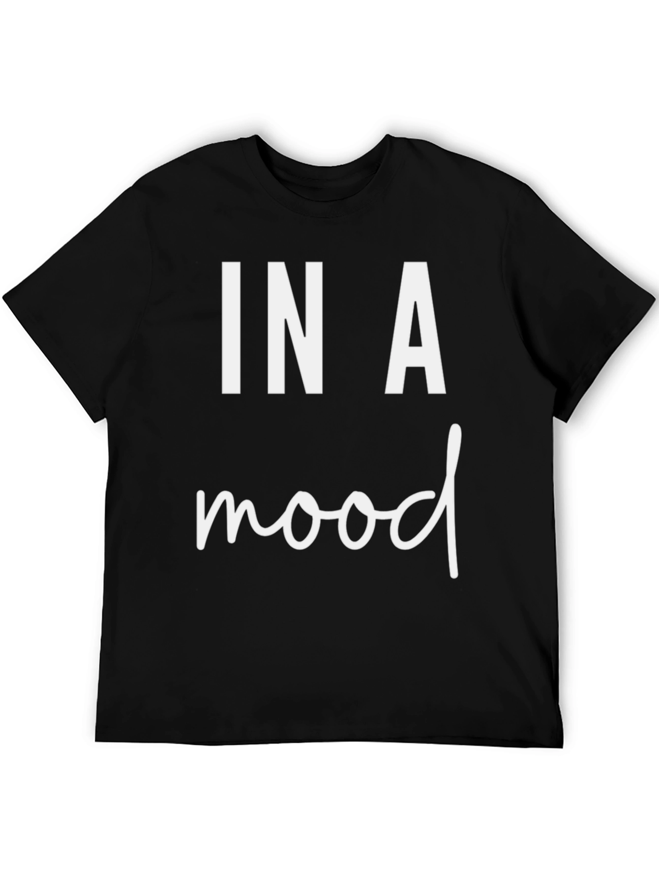Black In a Mood Graphic Tee - Soft Cotton Blend T-Shirt view 5