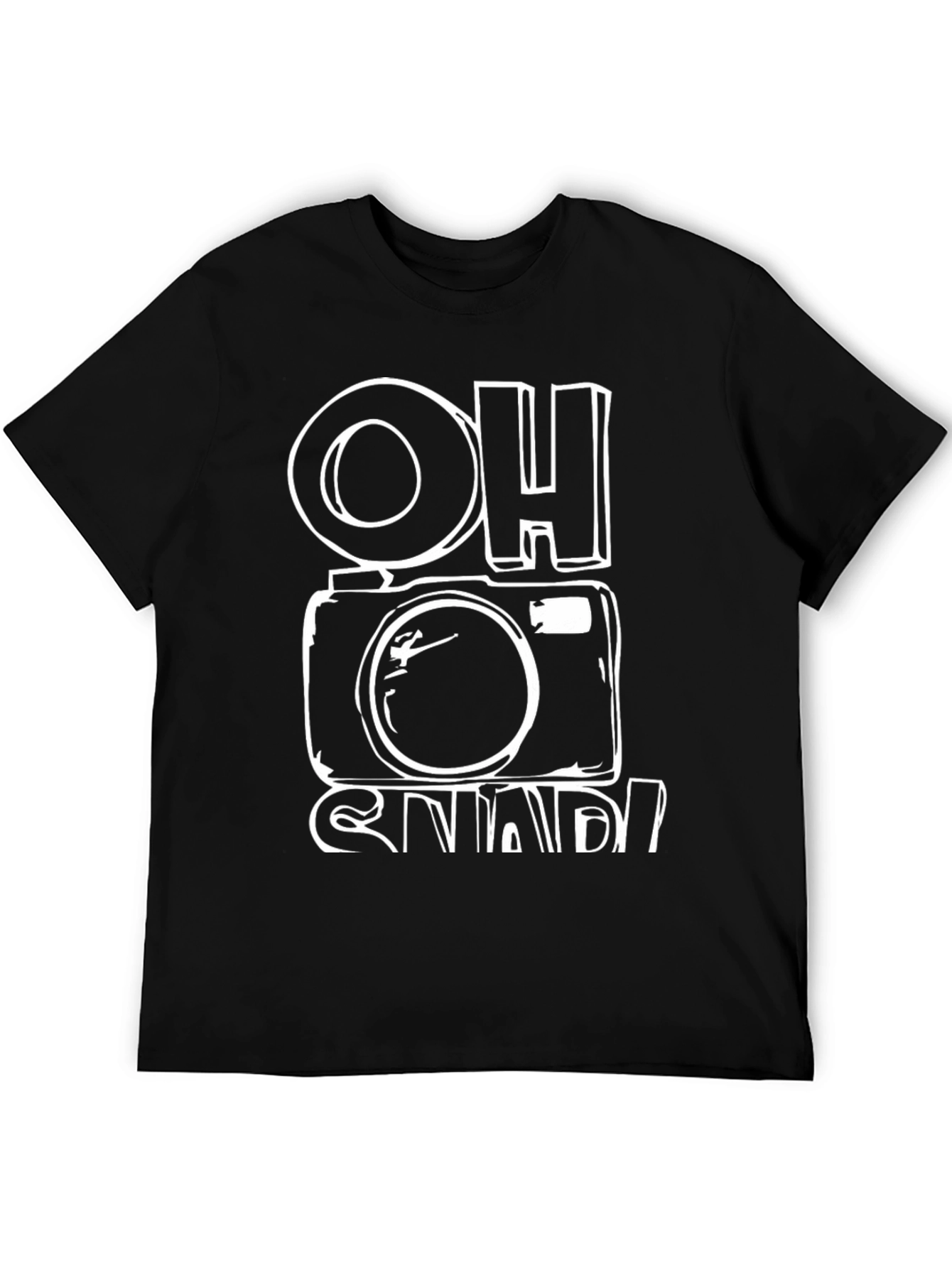 Black Oh Snap Camera Graphic Tee - Black view 5